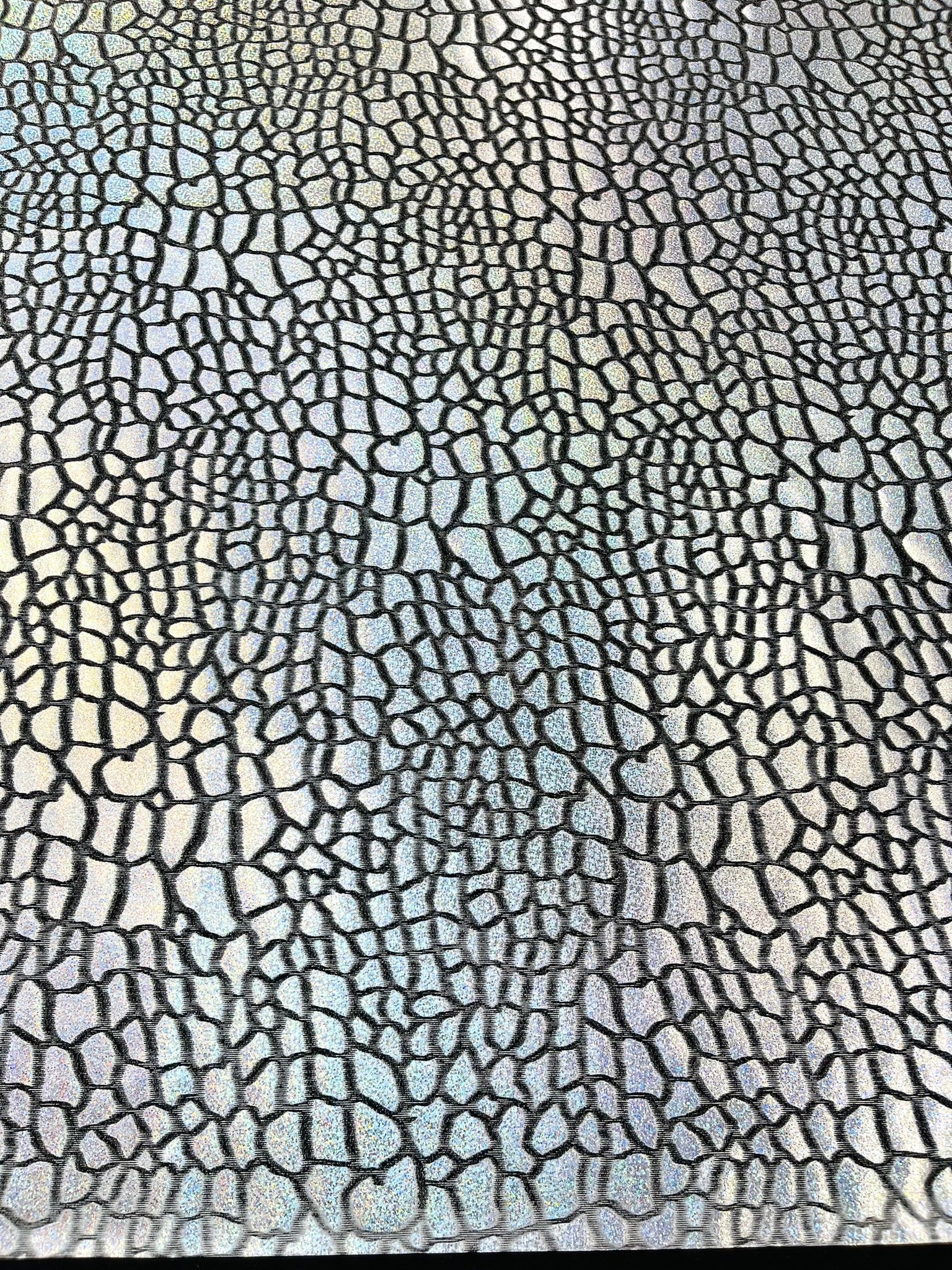 Dragon Skin Foil Design On A Stretch Velvet Fabric | Sold By The Yard.