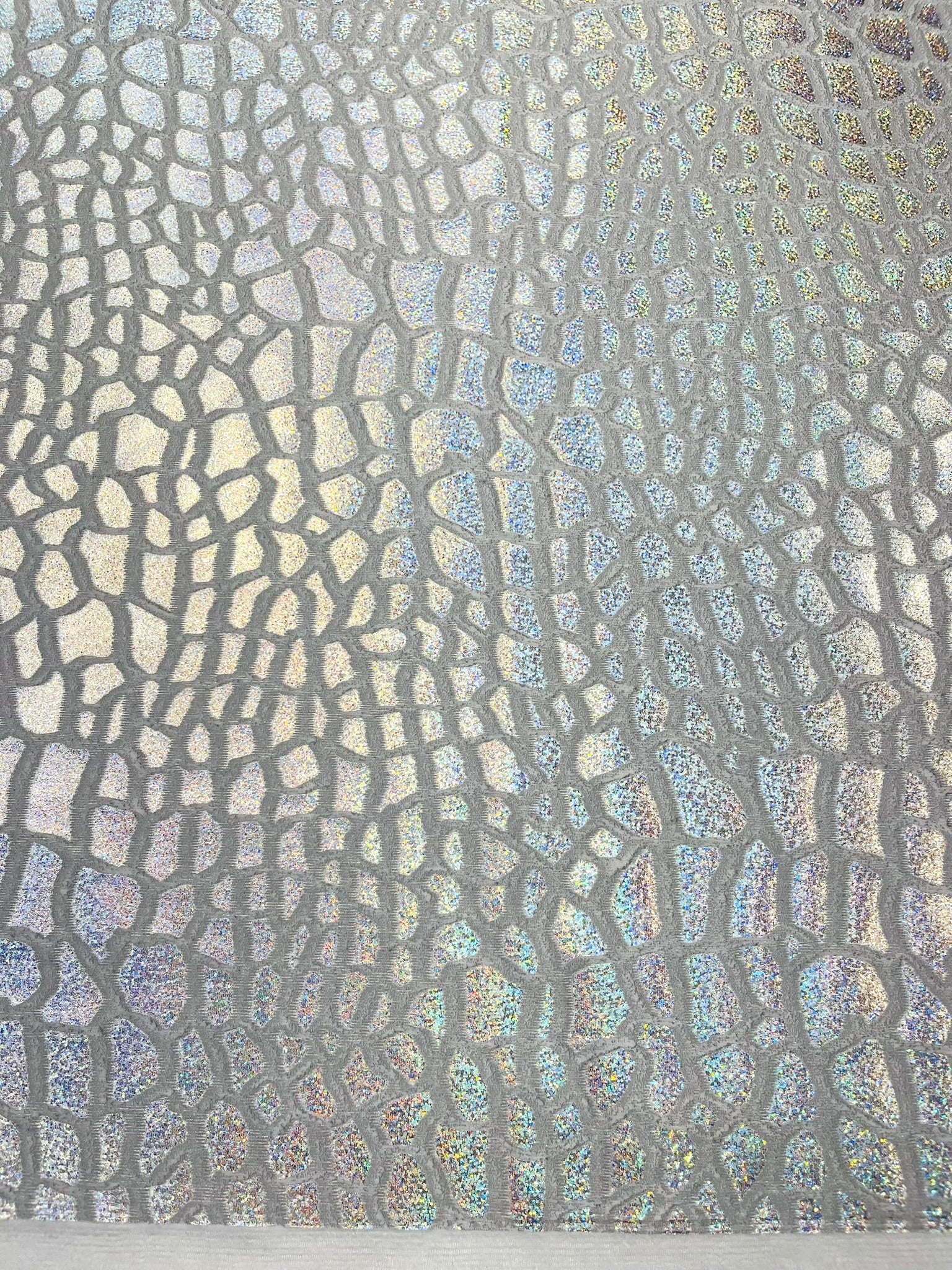 Dragon Skin Foil Design On A Stretch Velvet Fabric | Sold By The Yard.