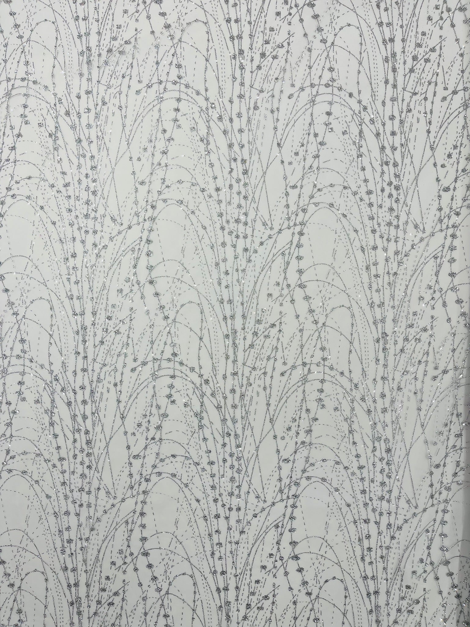Glitter Galaxy Design On A Mesh Lace Fabric/Prom.