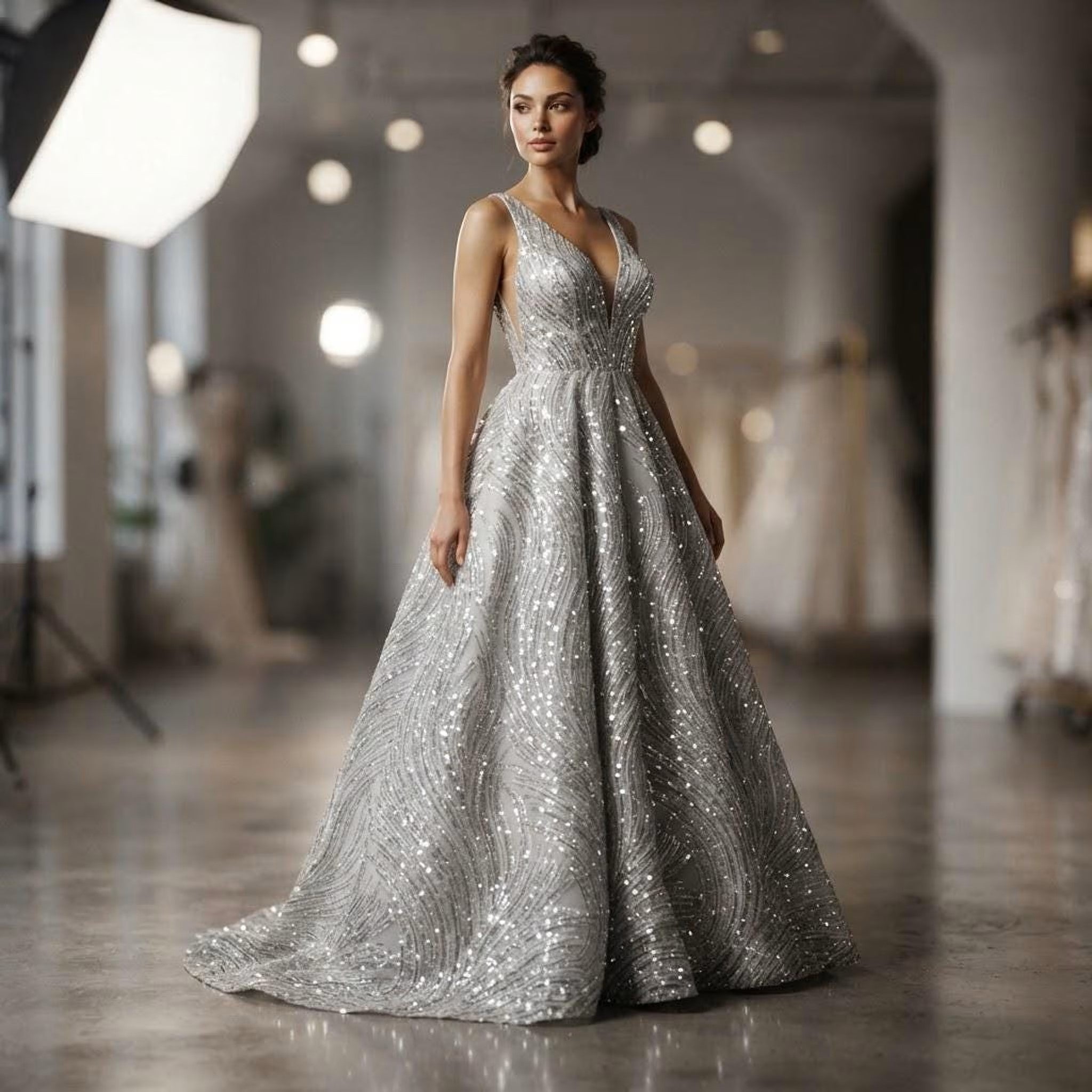 Luxury Flame Beaded Lace Fabric| Prom| Wedding| By The Yard.