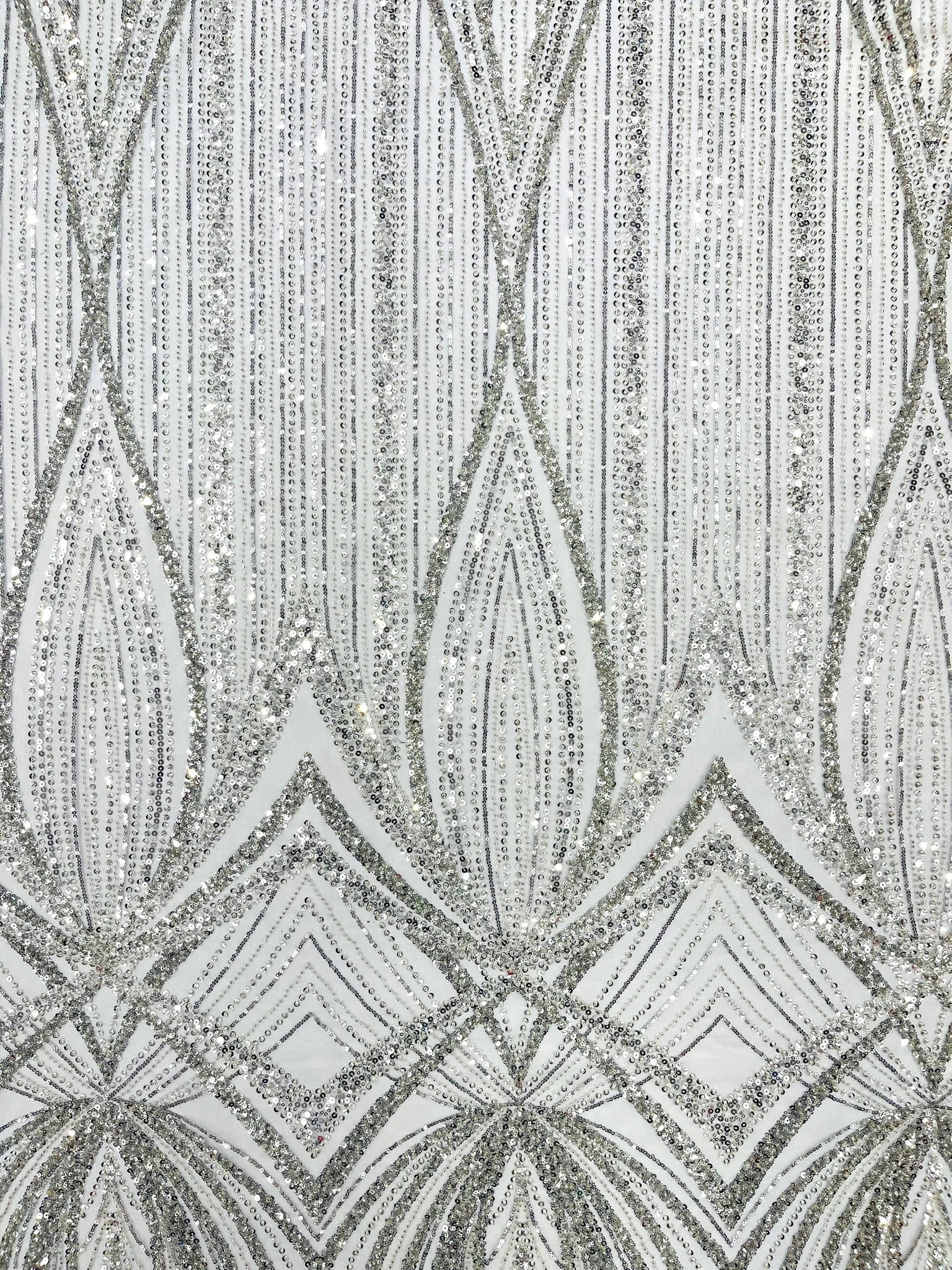 Geometric New York Fashion Beaded Lace, By The Yard.