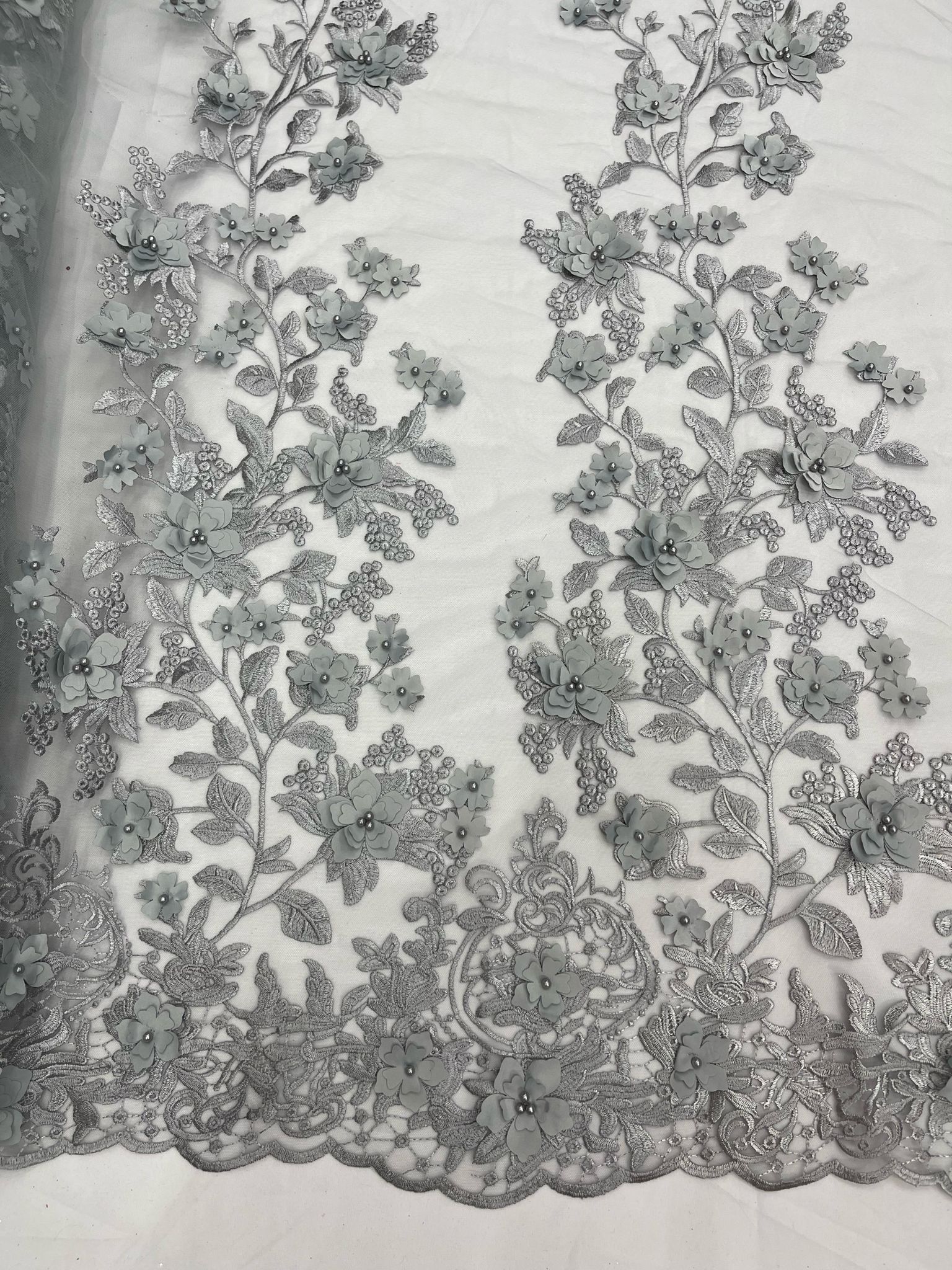 3D FLORAL PRINCESS LACE (by the yard)