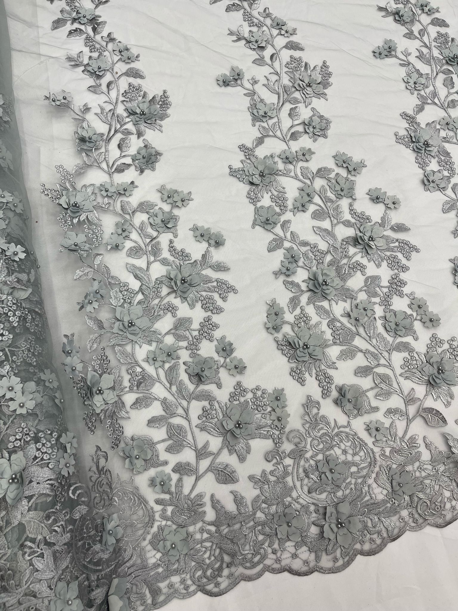 3D FLORAL PRINCESS LACE (by the yard)