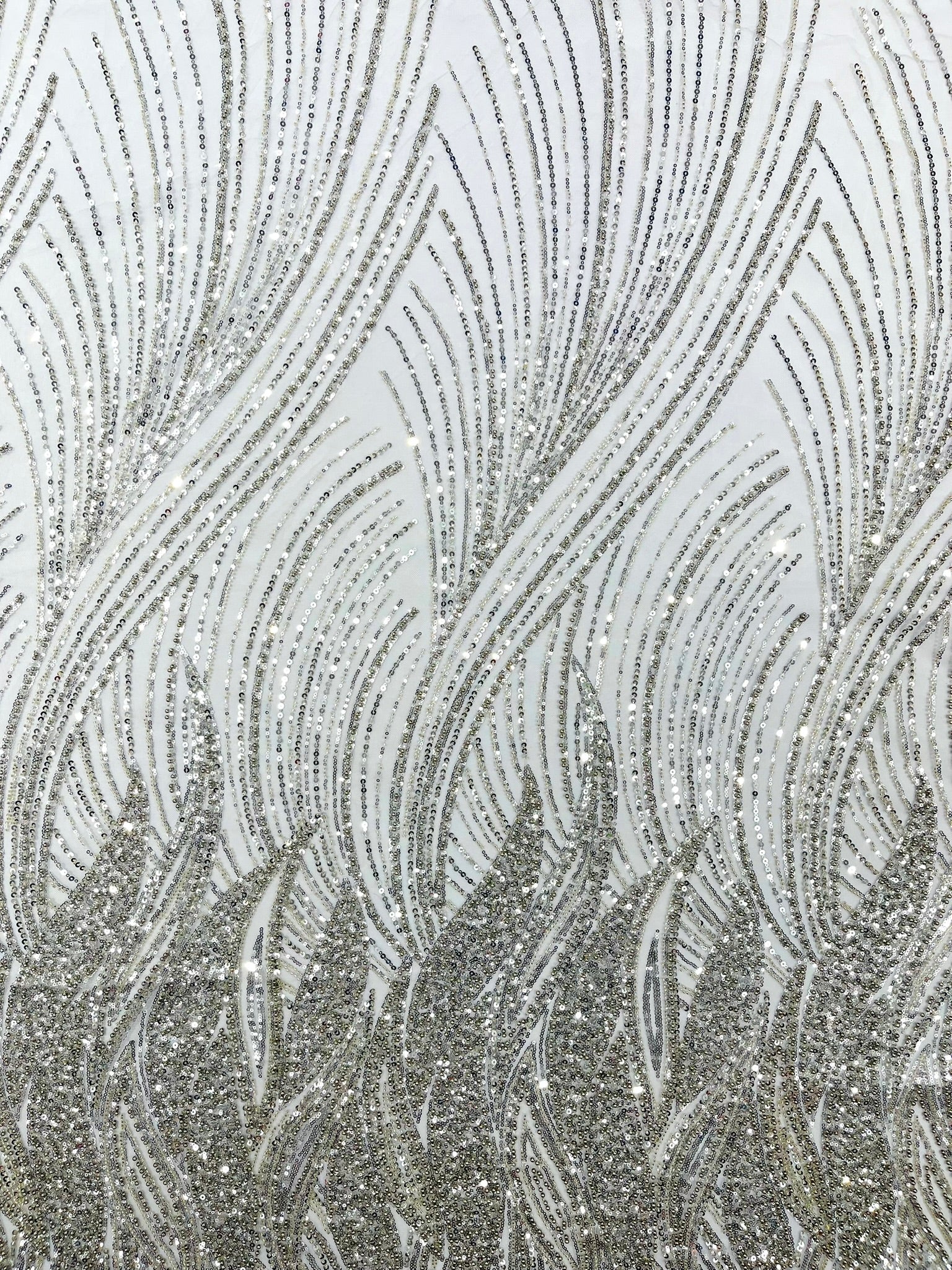 Flame Fashion Beaded Lace Fabric| Prom| Wedding| By The Yard.