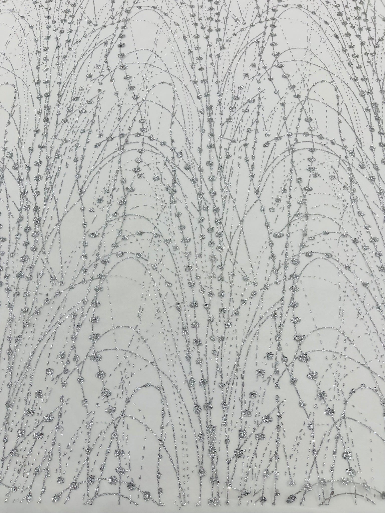 Glitter Galaxy Design On A Mesh Lace Fabric/Prom.