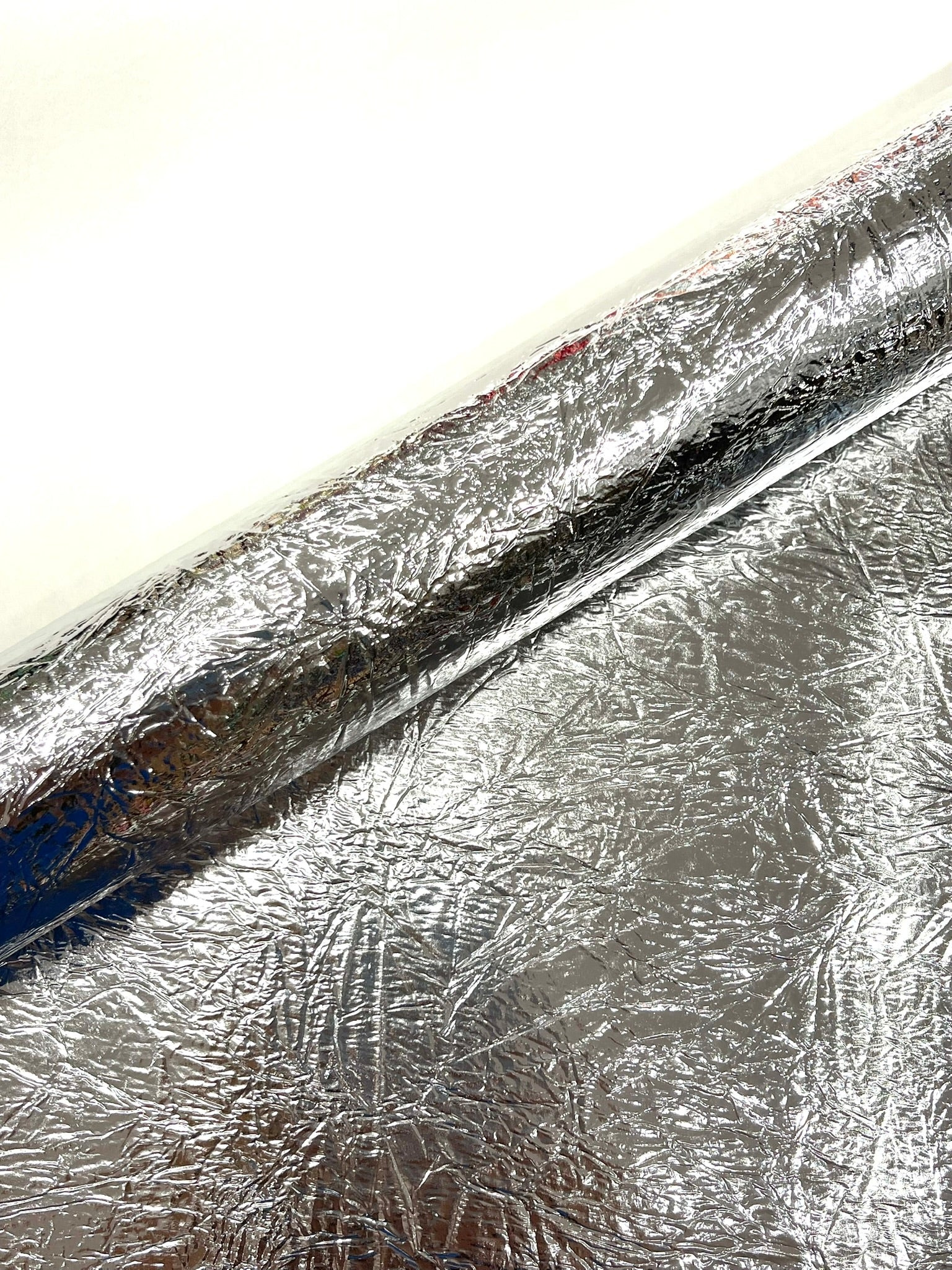 Crush Chrome Mirror Shiny Vinyl 54" Wide, Upholstery Crafting Accessories Applications.