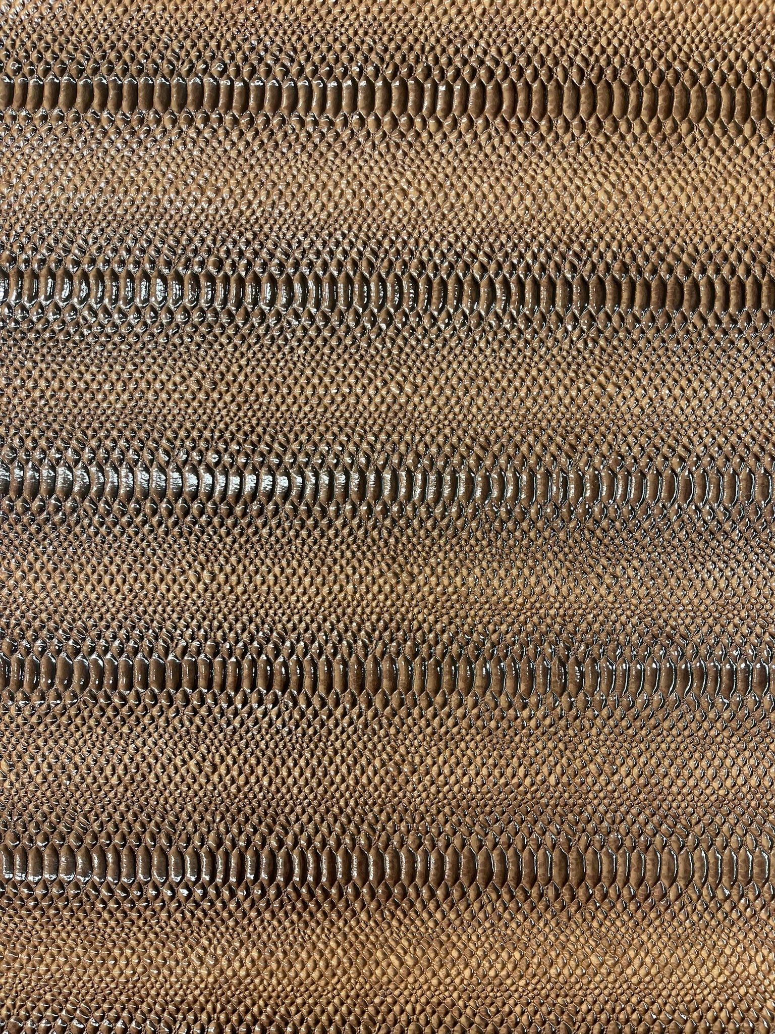 Cobra Snake Shiny Vinyl 3D Embossed Fabric / 2 Tone Cobra Snake Vinyl Leather 54" Wide