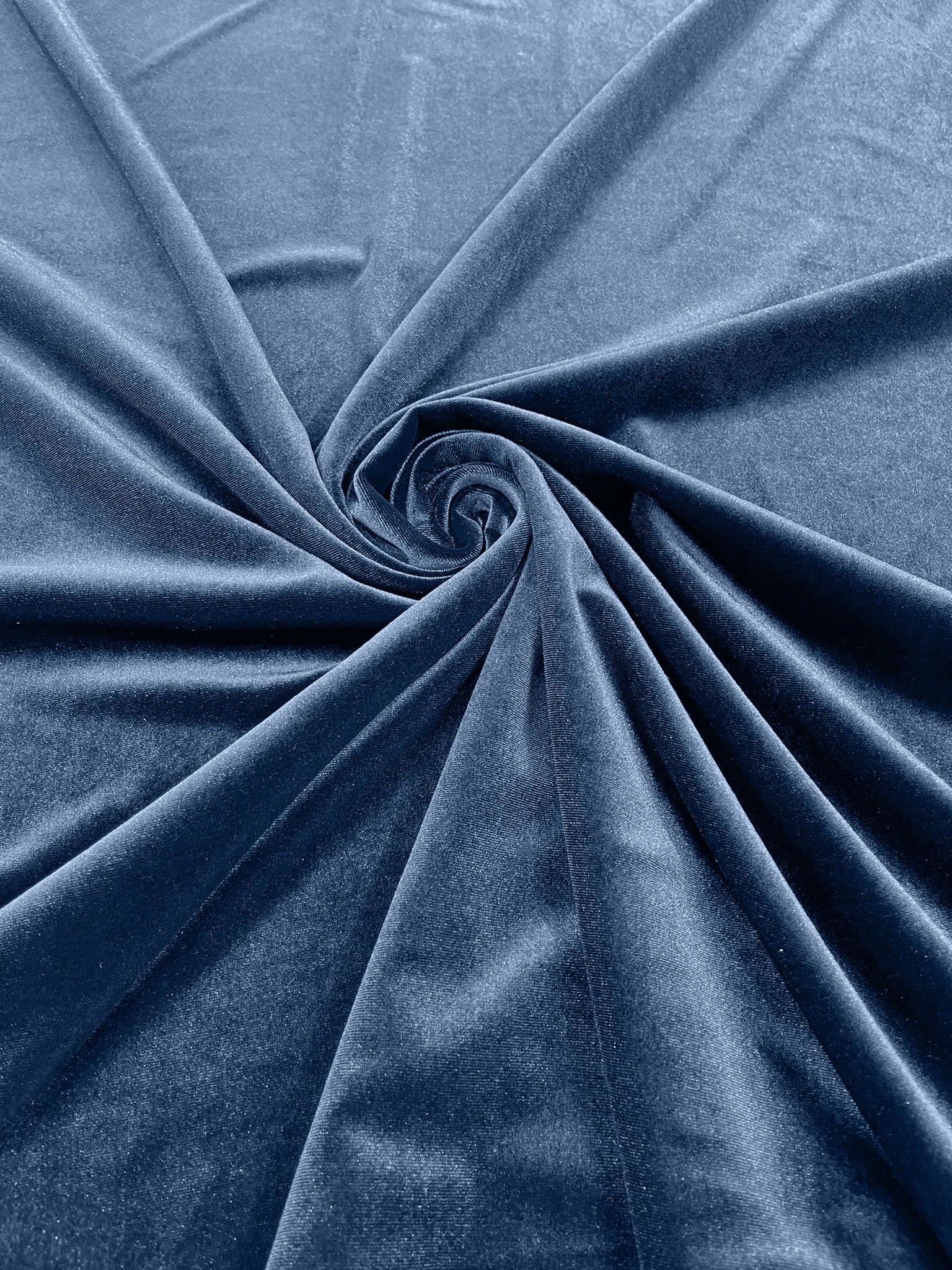 Steel Blue Stretch Velvet Polyester Spandex 60" Wide | Plush Velvet For Christmas, Apparel, Cosplay, Curtains, Decoration, Costume