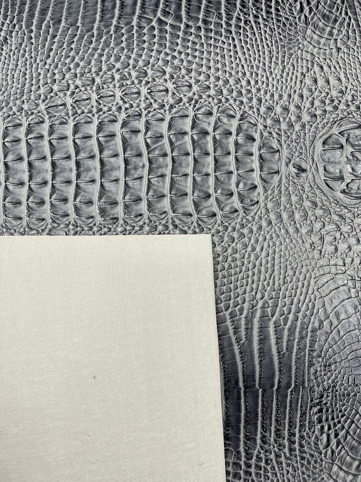 Florida Gator 3D Embossed Vinyl Fabric / 2 Tone Crocodile Vinyl Leather 54" Wide