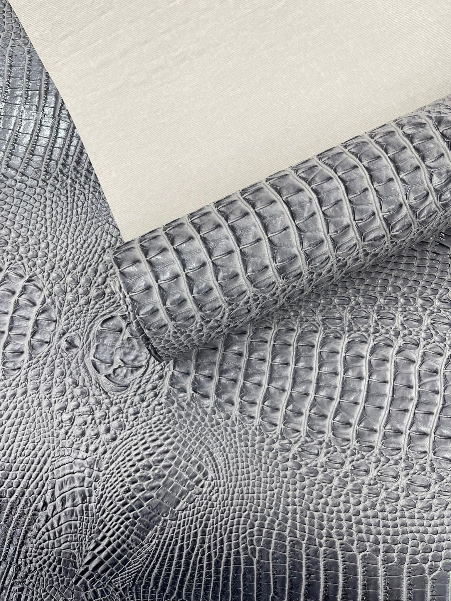 Florida Gator 3D Embossed Vinyl Fabric / 2 Tone Crocodile Vinyl Leather 54" Wide
