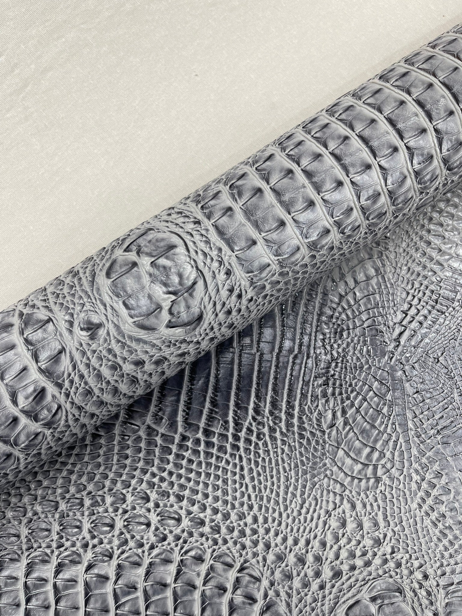 Florida Gator 3D Embossed Vinyl Fabric / 2 Tone Crocodile Vinyl Leather 54" Wide