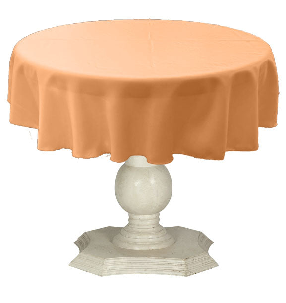 Tablecloth Solid Dull Bridal Satin Overlay for Small Coffee Table Seamless. 58" Round