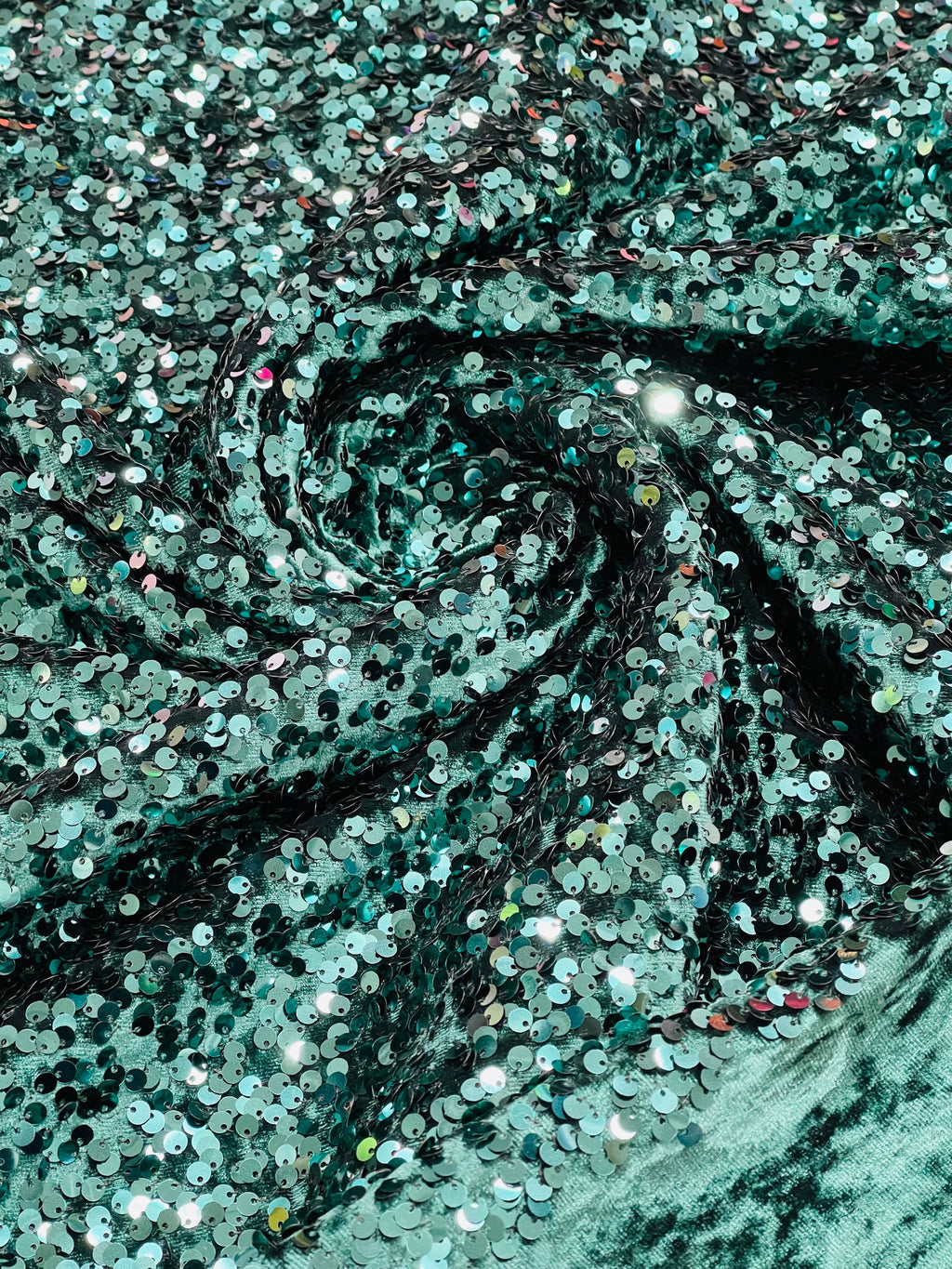 Sequin Velvet Stretch 5mm fabric 58"Wide-Prom-Nightgown fabric- Sold by the yard.