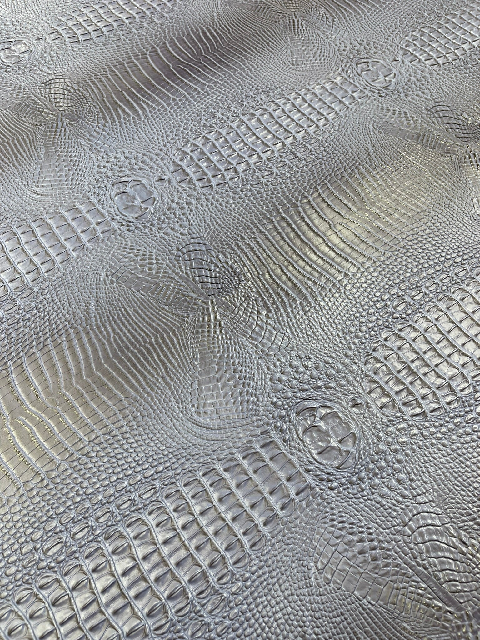 Florida Gator 3D Embossed Vinyl Fabric / 2 Tone Crocodile Vinyl Leather 54" Wide