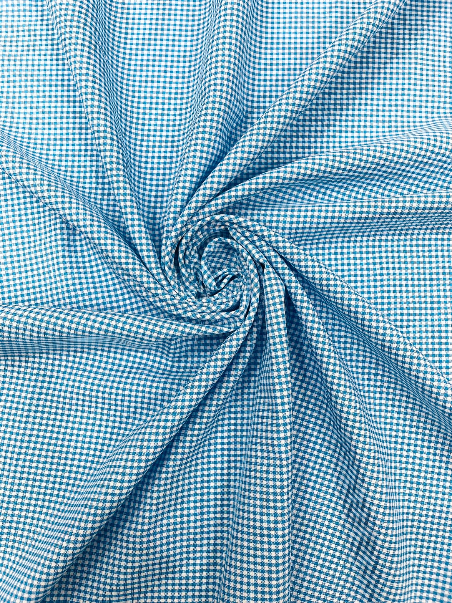 Gingham 1/8” Squares, Polyester Checkered Fabric 58” Wide.