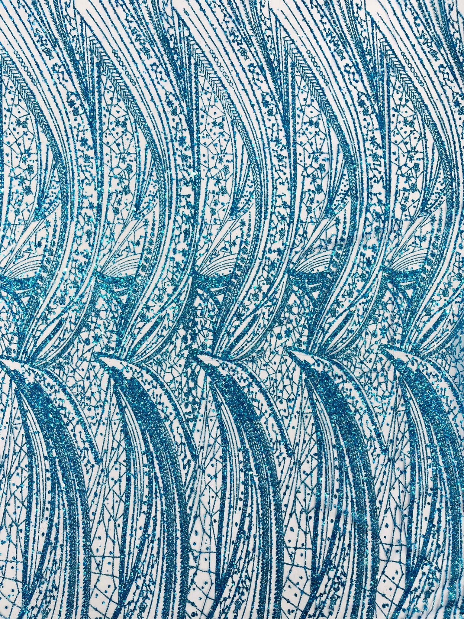 Geometric Fashion Glitter Design On A Mesh Lace Fabric| 58" Wide| Prom Dresses.