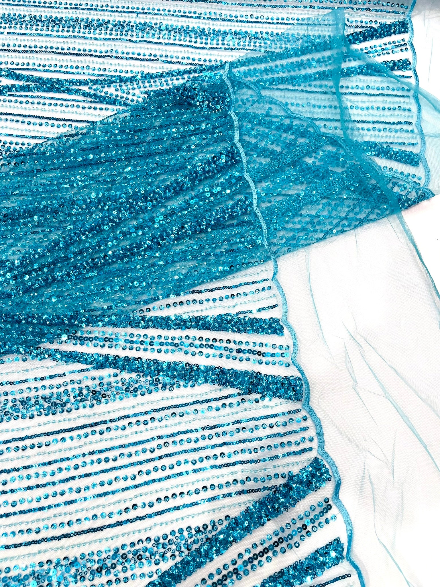 Geometric New York Fashion Beaded Lace, By The Yard.