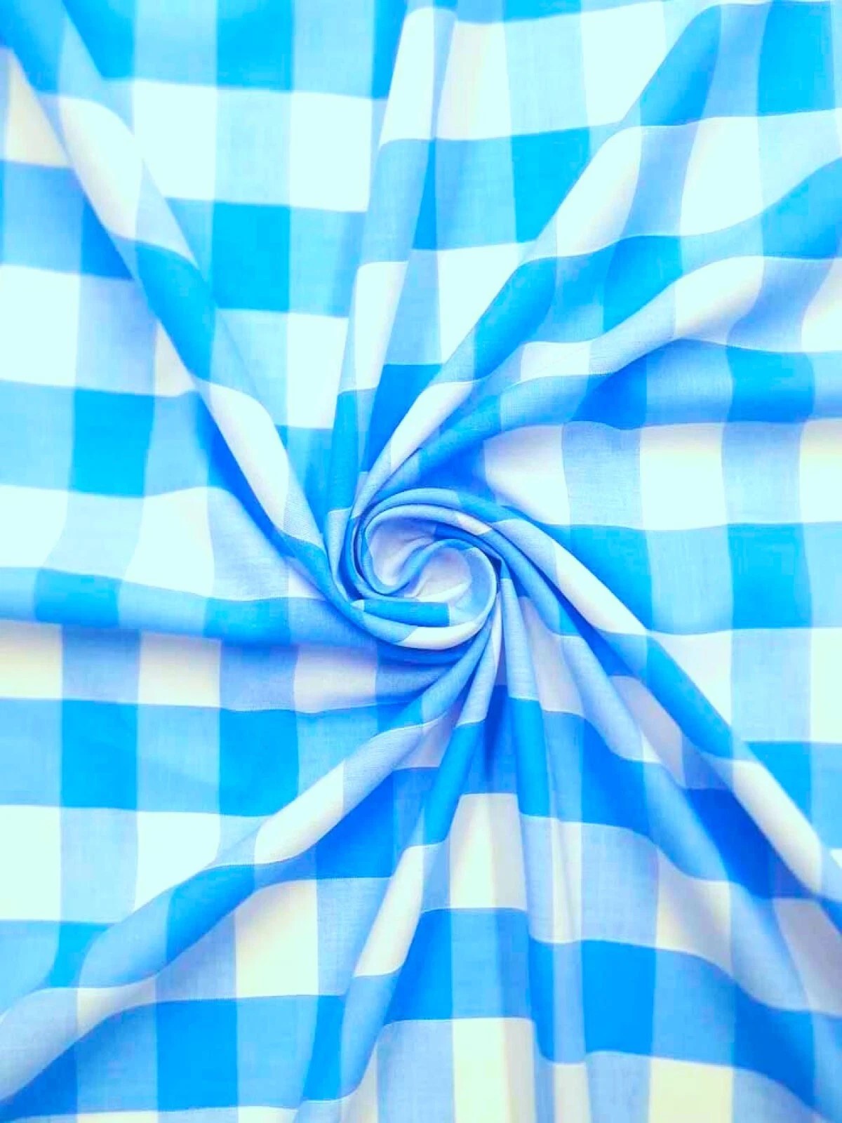 Gingham 1 Inch Checkered Poly Cotton 58" Wide | VIP textiles Inc.