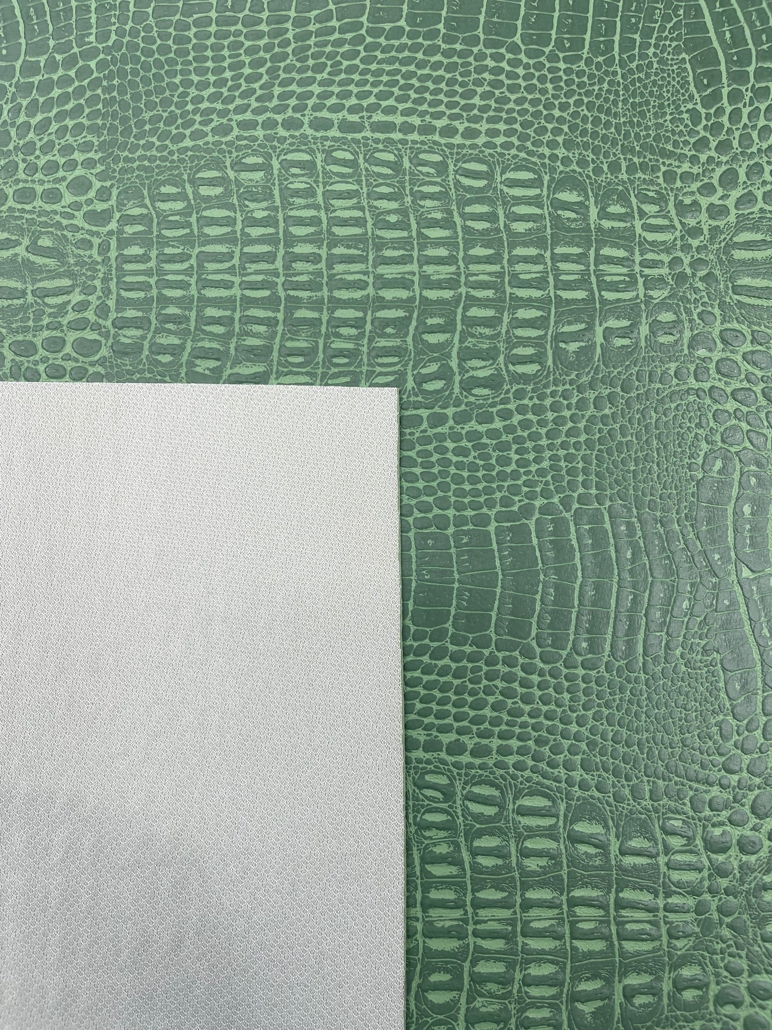 Crocodile Marine Vinyl 2 tone Upholstery, Crocodile Skin Texture Faux Leather PVC Vinyl, 54" Wide.
