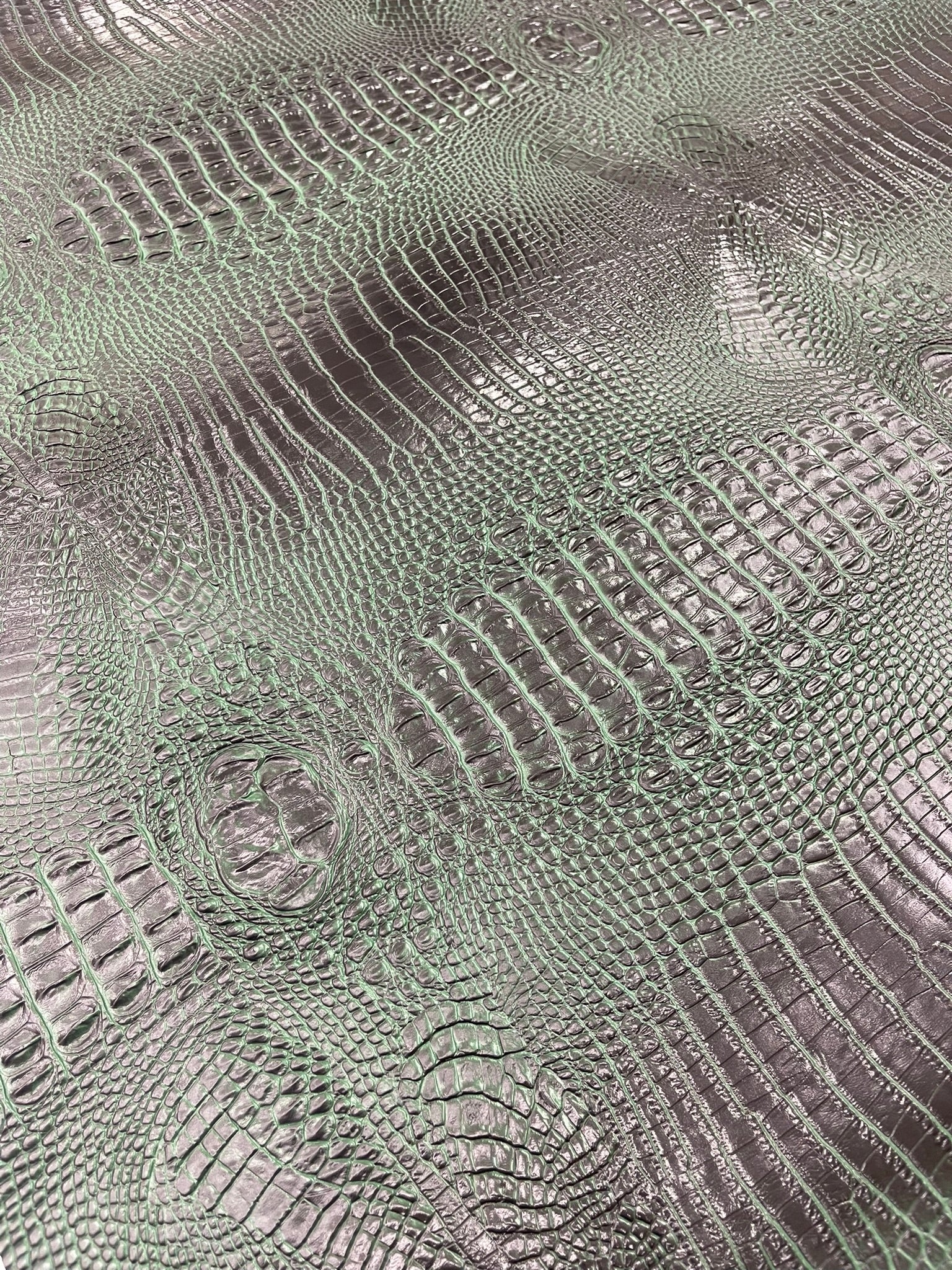 Florida Gator 3D Embossed Vinyl Fabric / 2 Tone Crocodile Vinyl Leather 54" Wide
