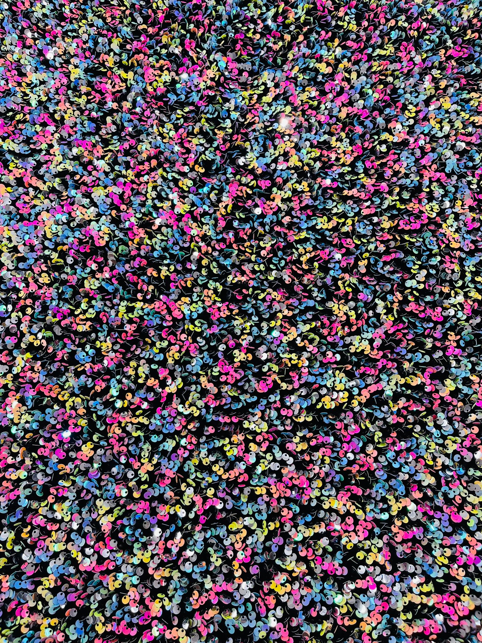 Multi color Confetti all over shiny sequins stretch velvet , sold by the yard.