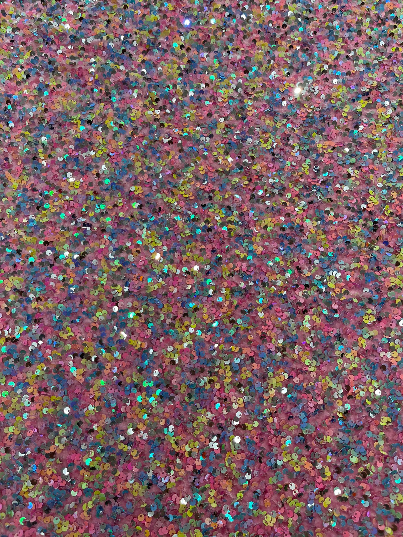 Multi color Confetti all over shiny sequins stretch velvet , sold by the yard.