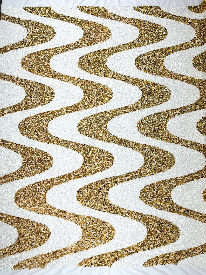 Sequin Wave stretch velvet all over 5mm shining sequins 2-way stretch, sold by the yard