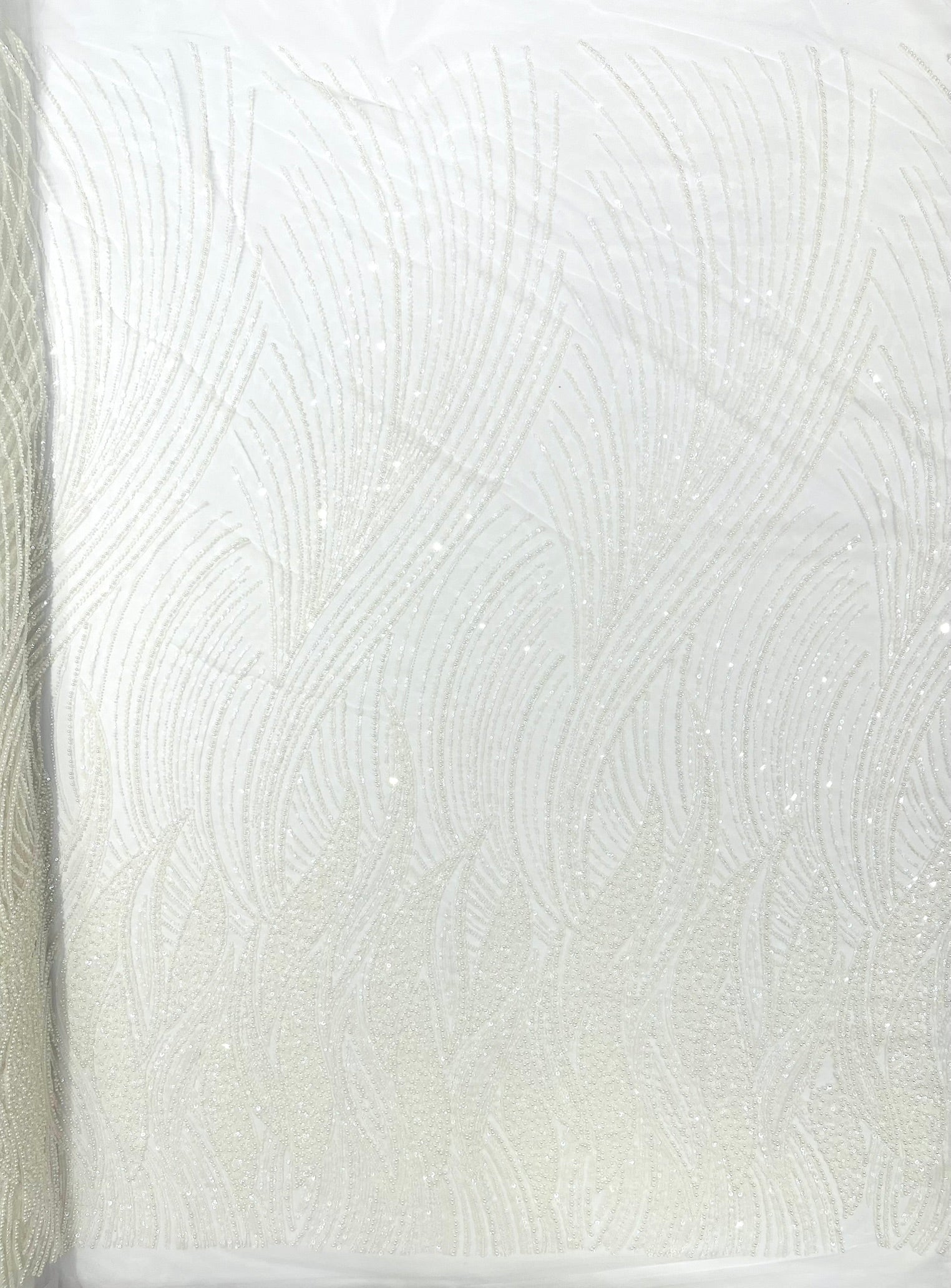Flame Fashion Beaded Lace Fabric| Prom| Wedding| By The Yard.
