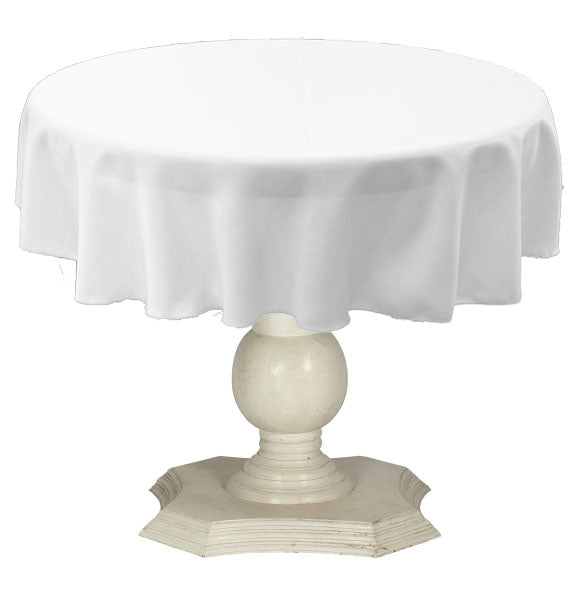 Tablecloth Solid Dull Bridal Satin Overlay for Small Coffee Table Seamless. 54" Round