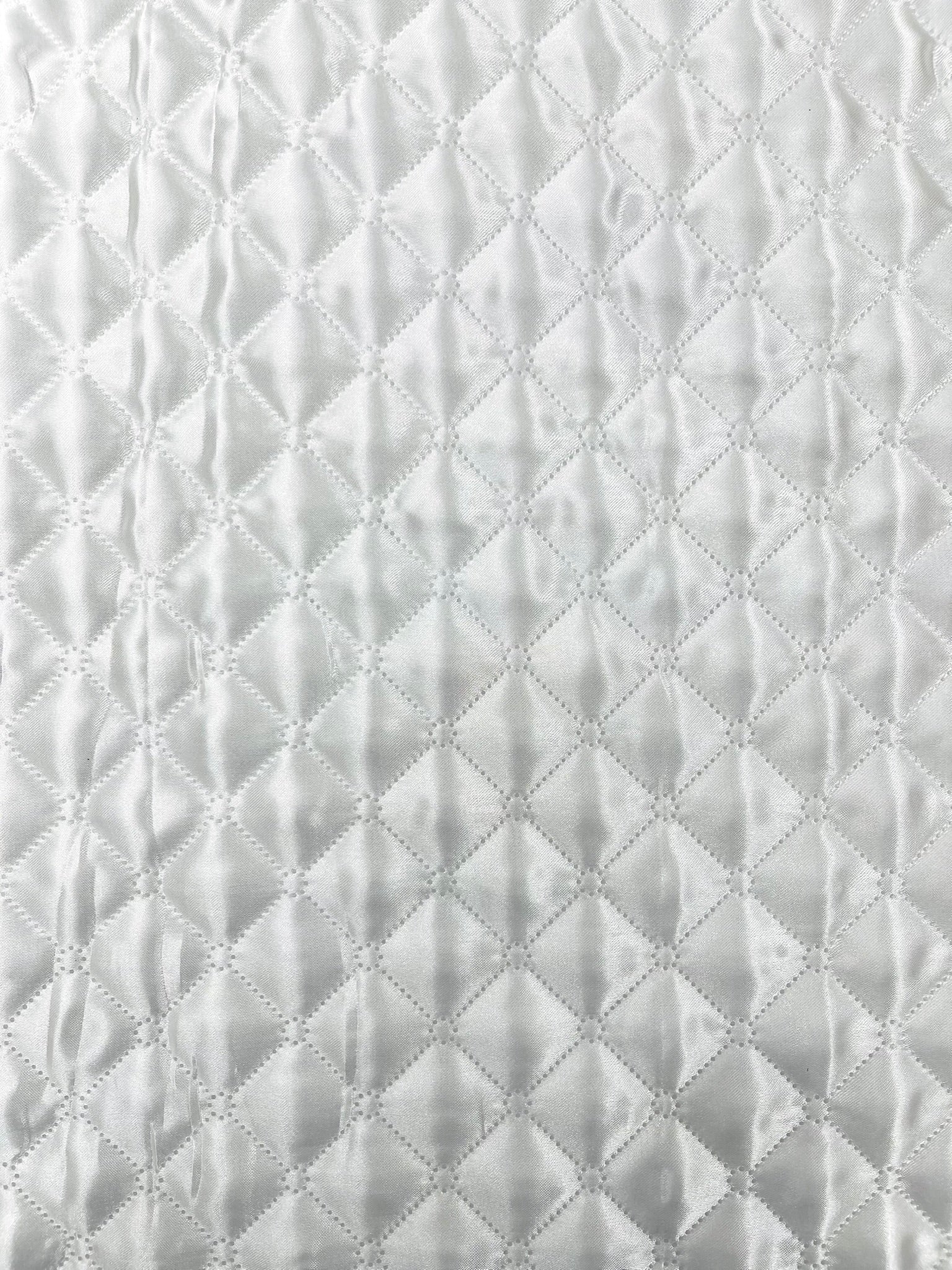Quilted Satin Fabric | Diamond Pattern, 58" Wide
