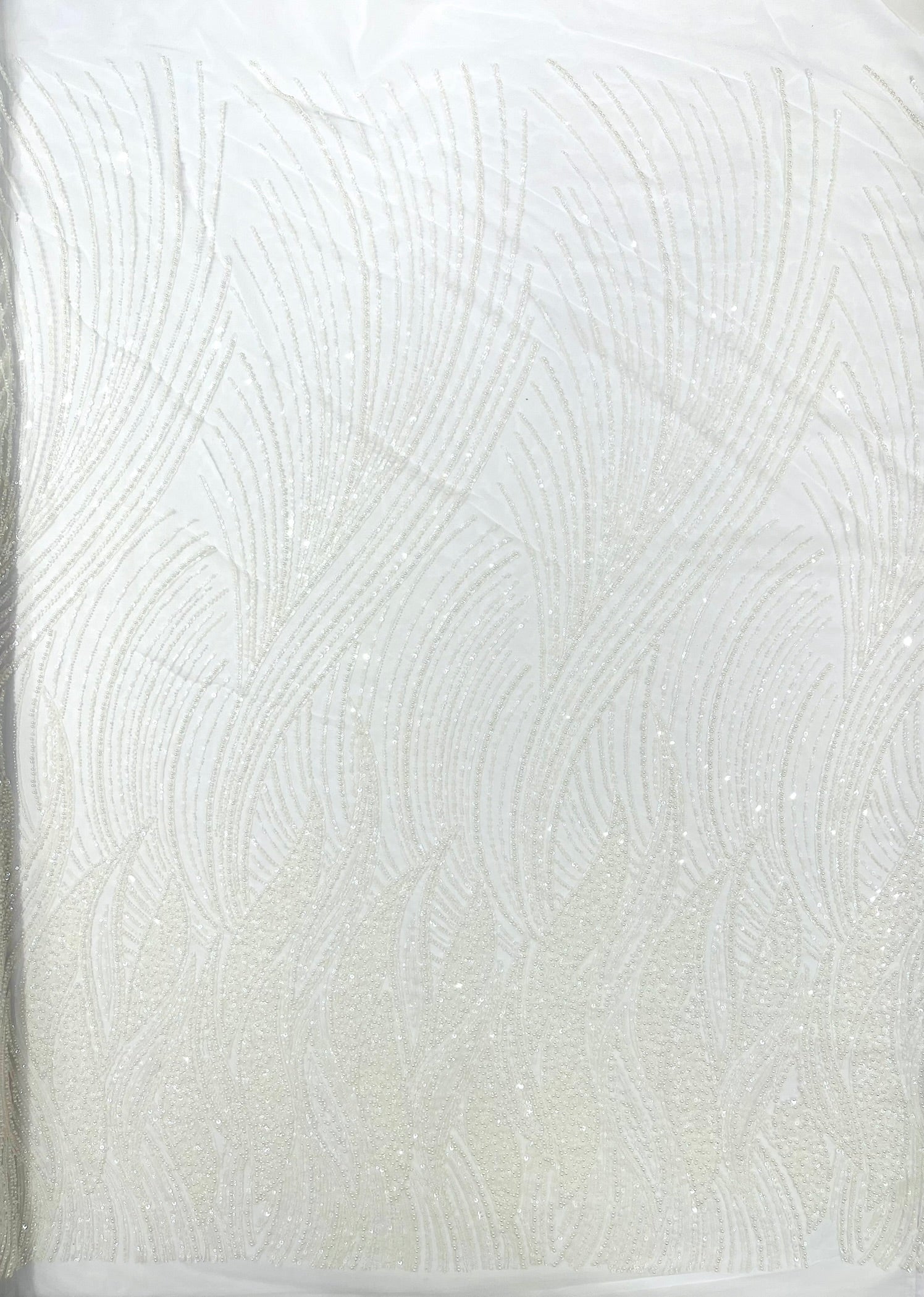 Flame Fashion Beaded Lace Fabric| Prom| Wedding| By The Yard.