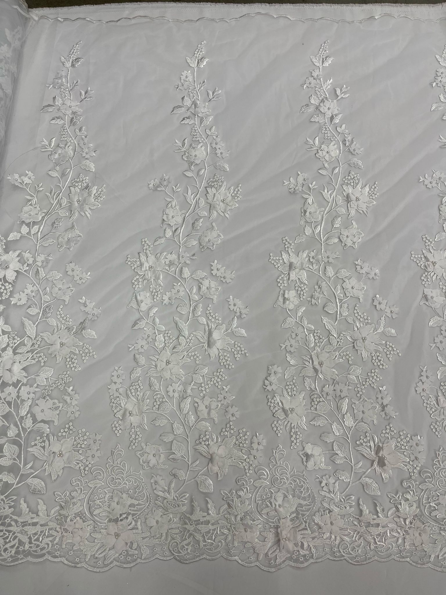 3D FLORAL PRINCESS LACE (by the yard)