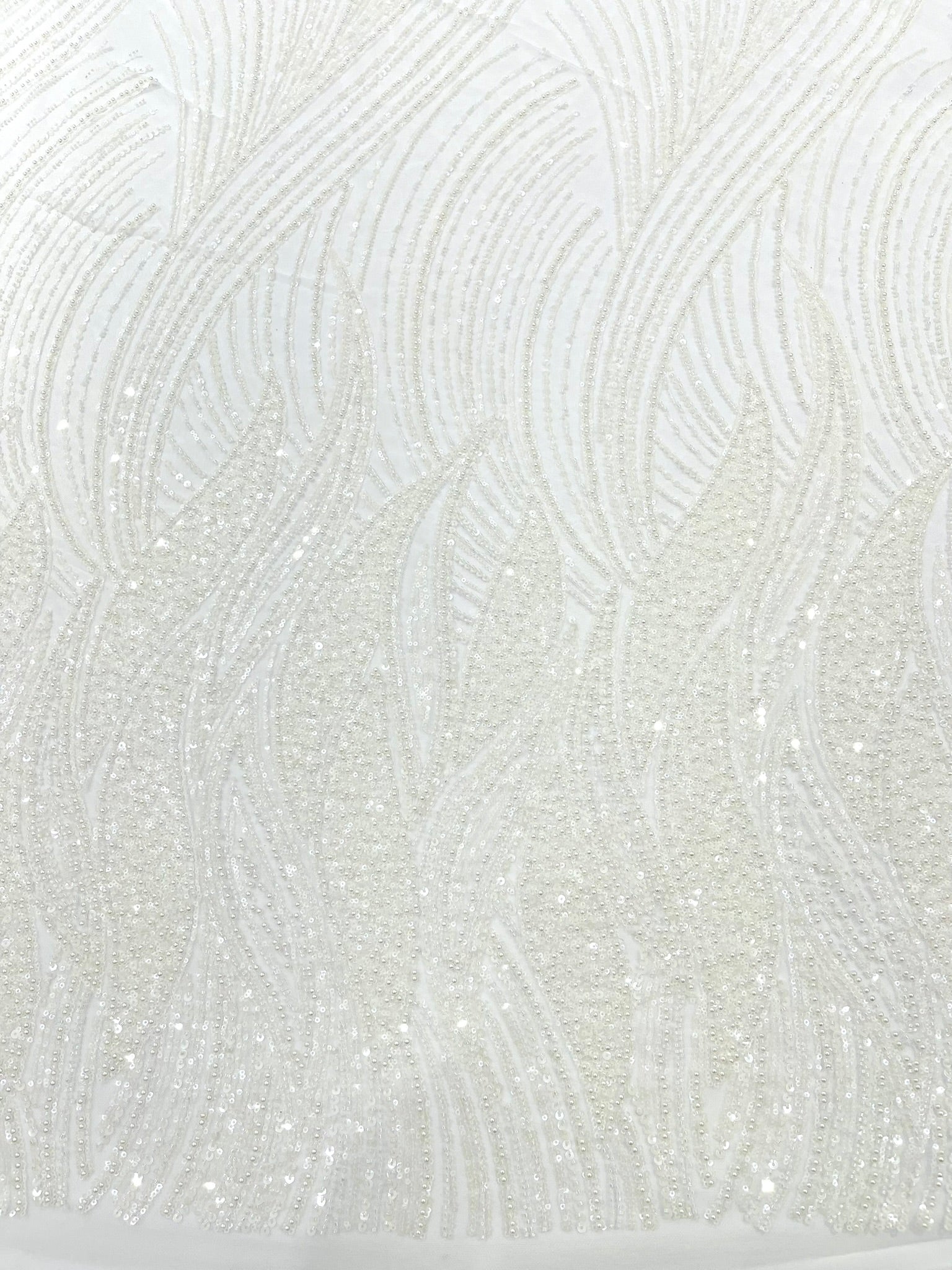 Flame Fashion Beaded Lace Fabric| Prom| Wedding| By The Yard.