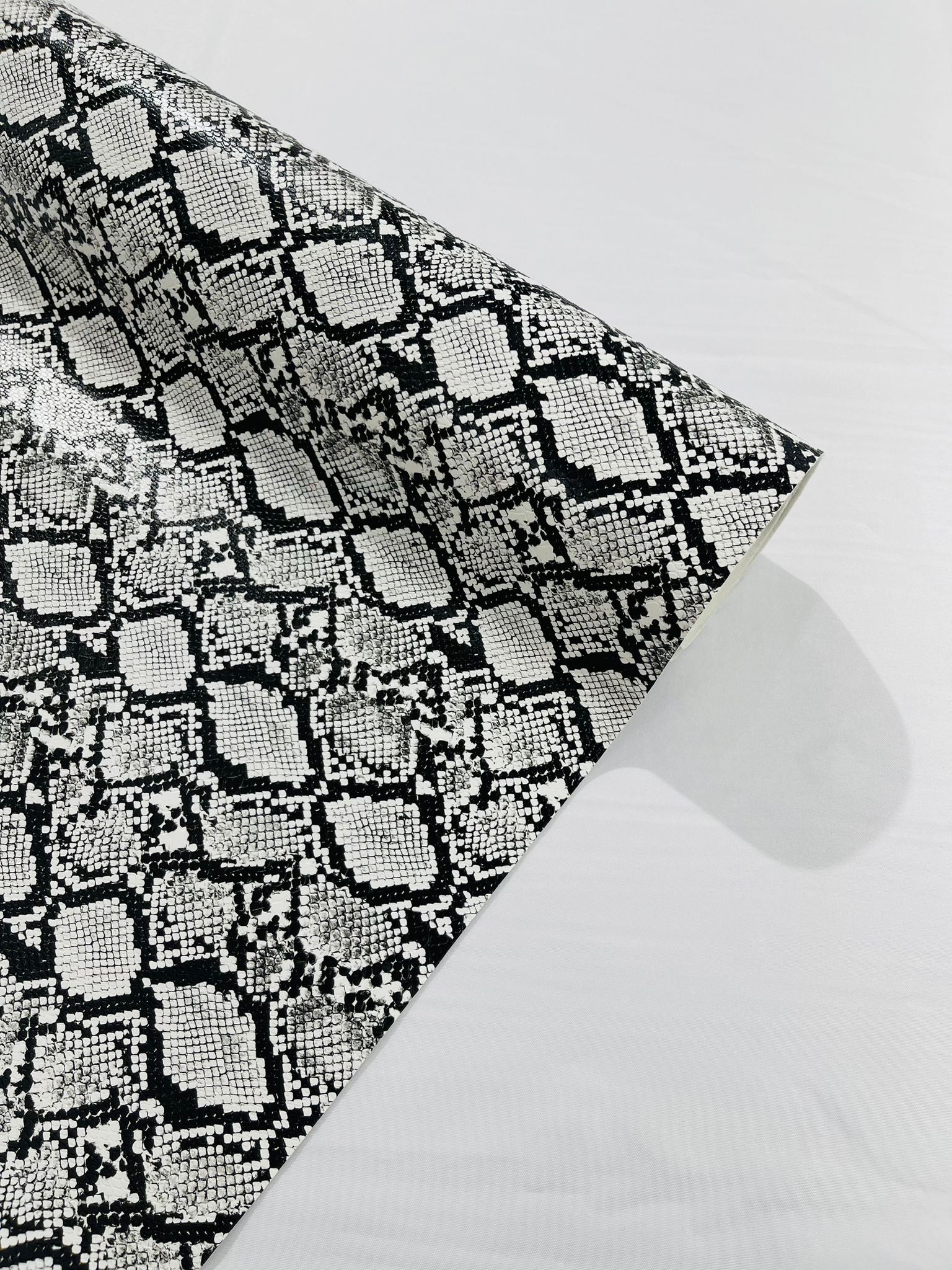 54" Wide Snake Fake Leather Upholstery, 3-D Viper Snake Skin Texture Faux Leather PVC Vinyl Fabric by The Yard