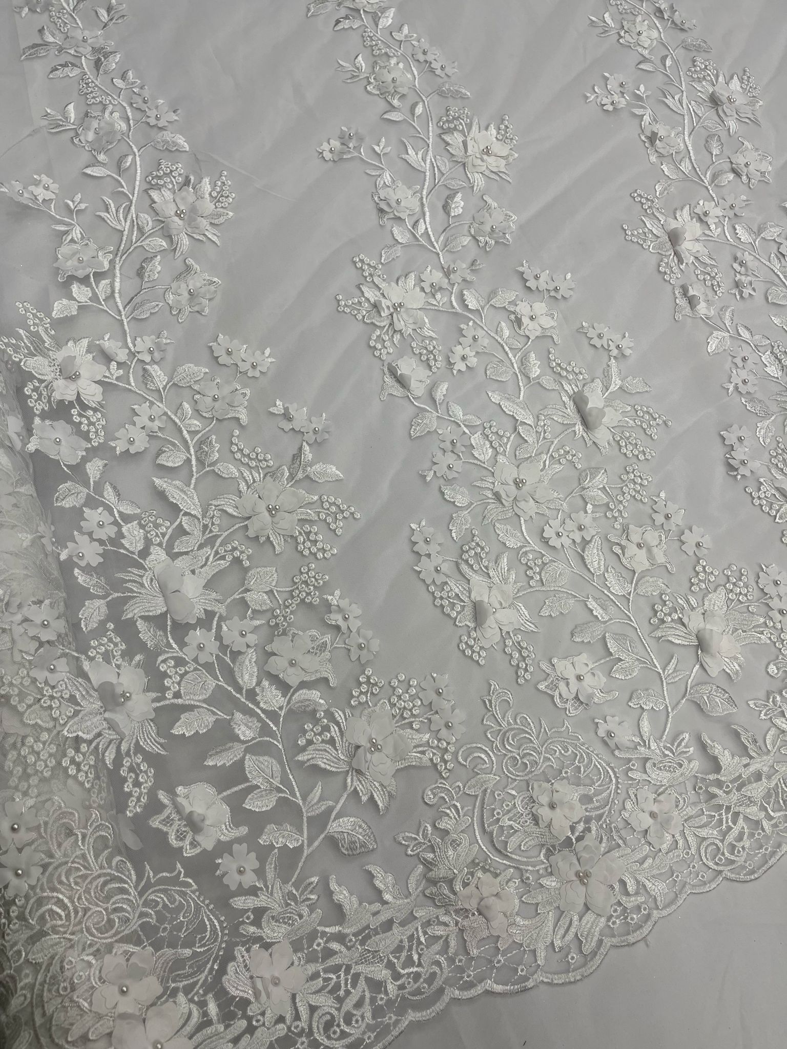 3D FLORAL PRINCESS LACE (by the yard)