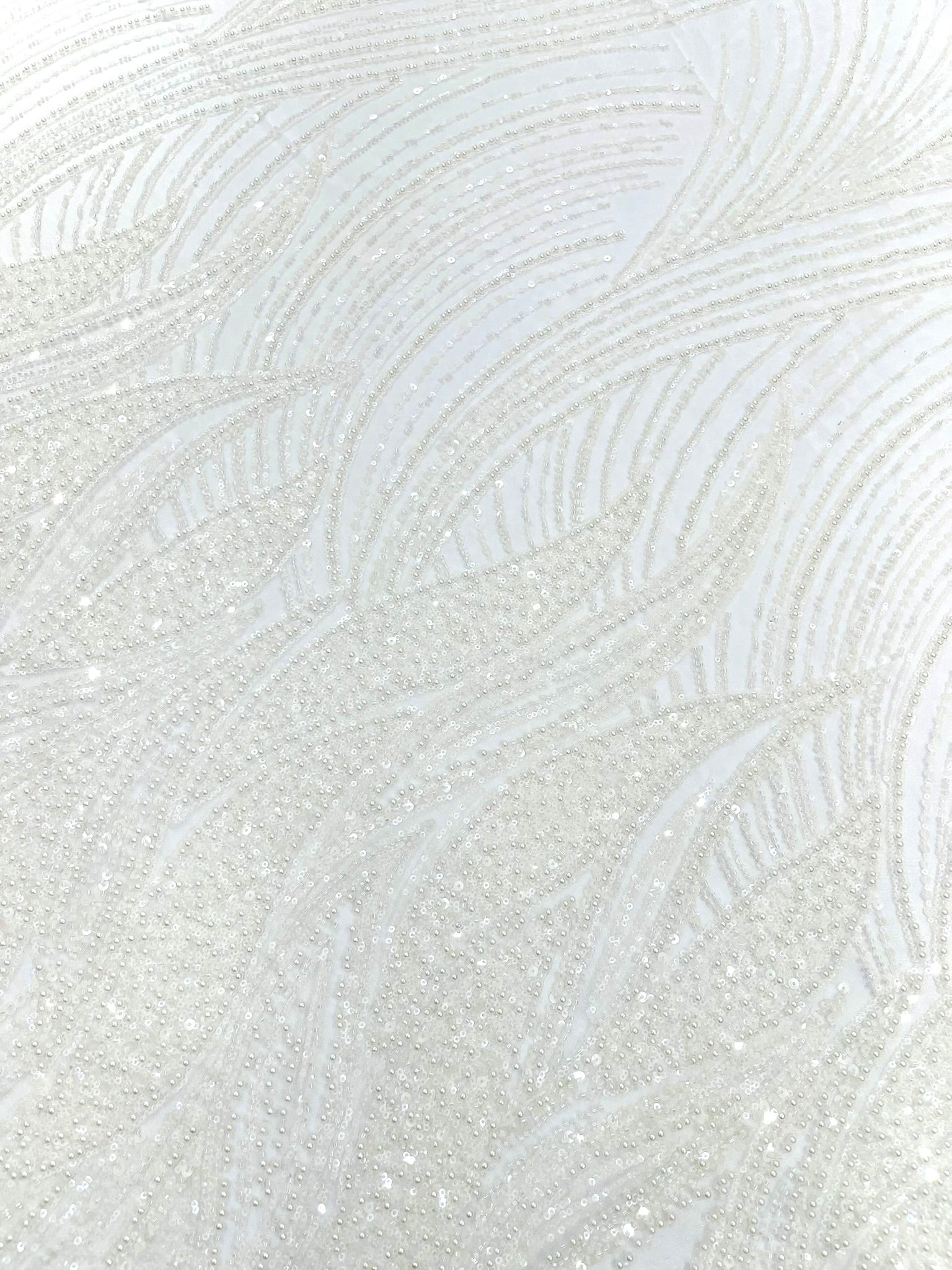 Flame Fashion Beaded Lace Fabric| Prom| Wedding| By The Yard.