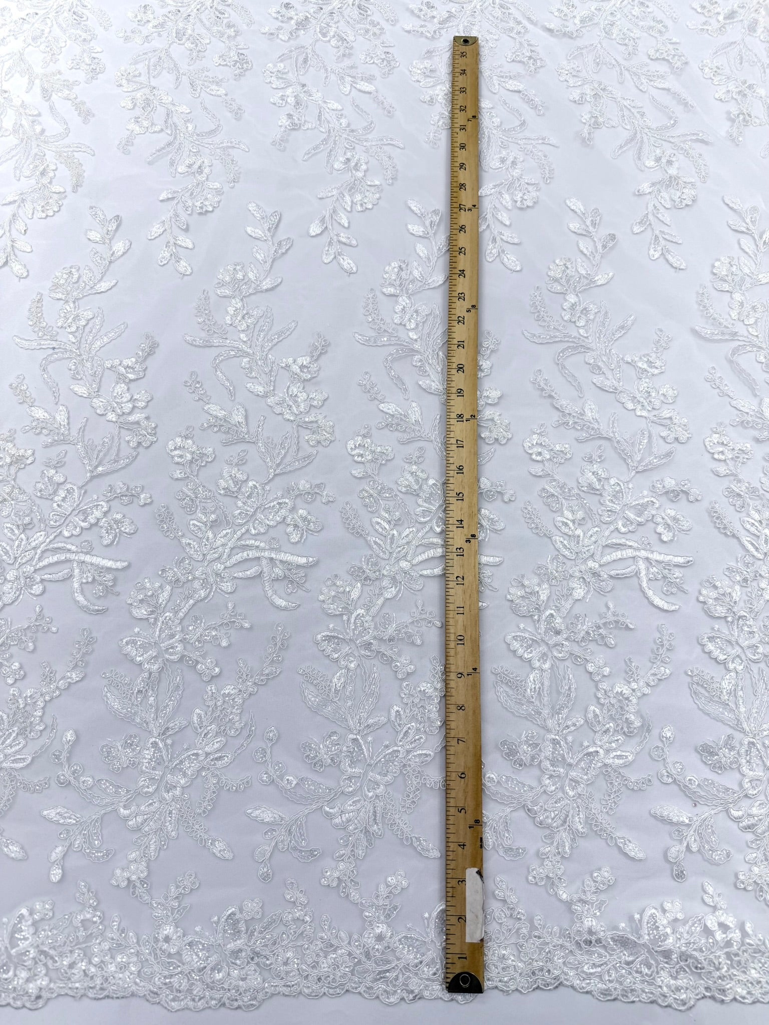 Corded Lace with Butterfly Embroidery and Sequin on Mesh 54" Wide | VIP Textile Inc.