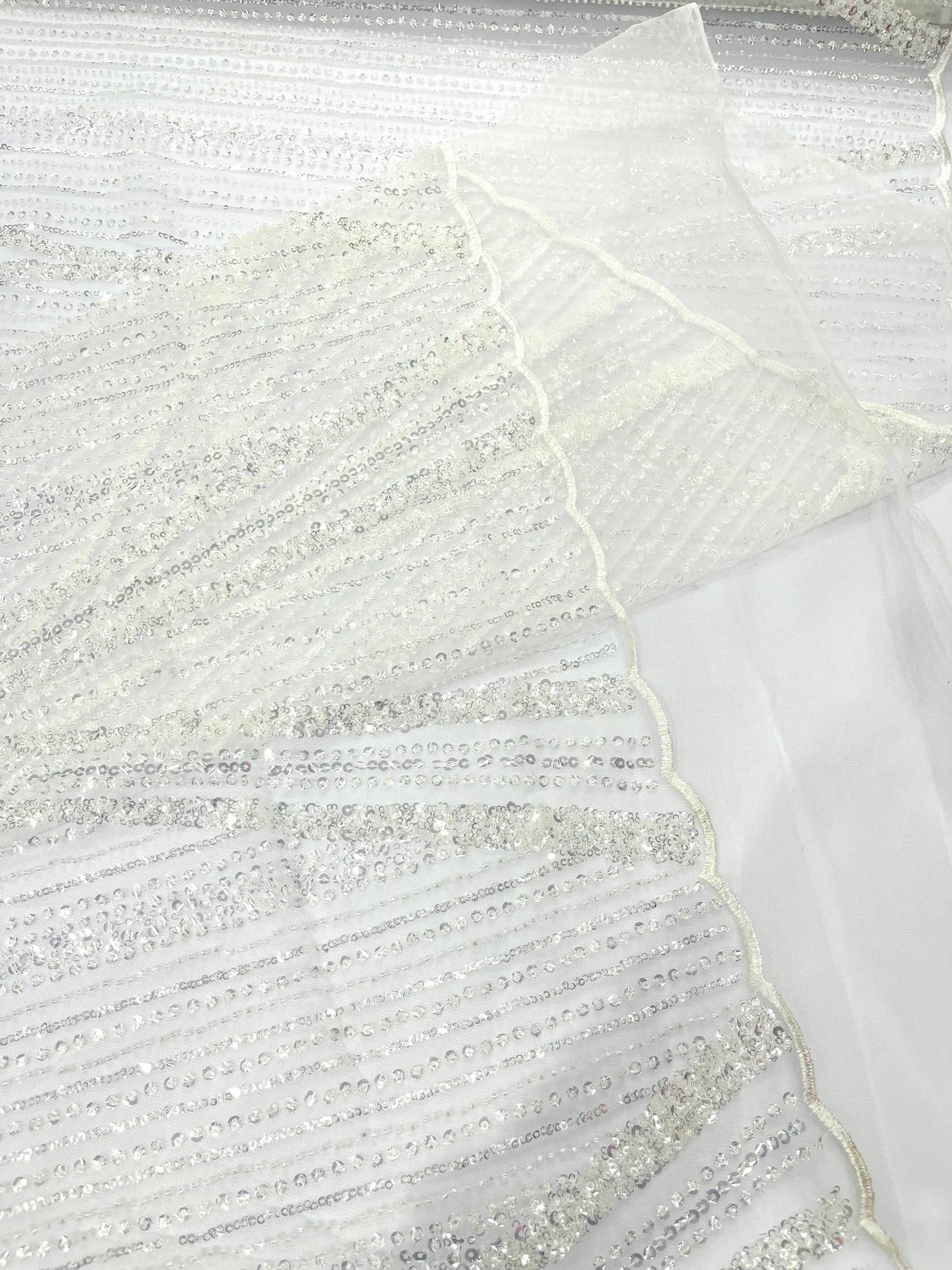 Geometric New York Fashion Beaded Lace, By The Yard.