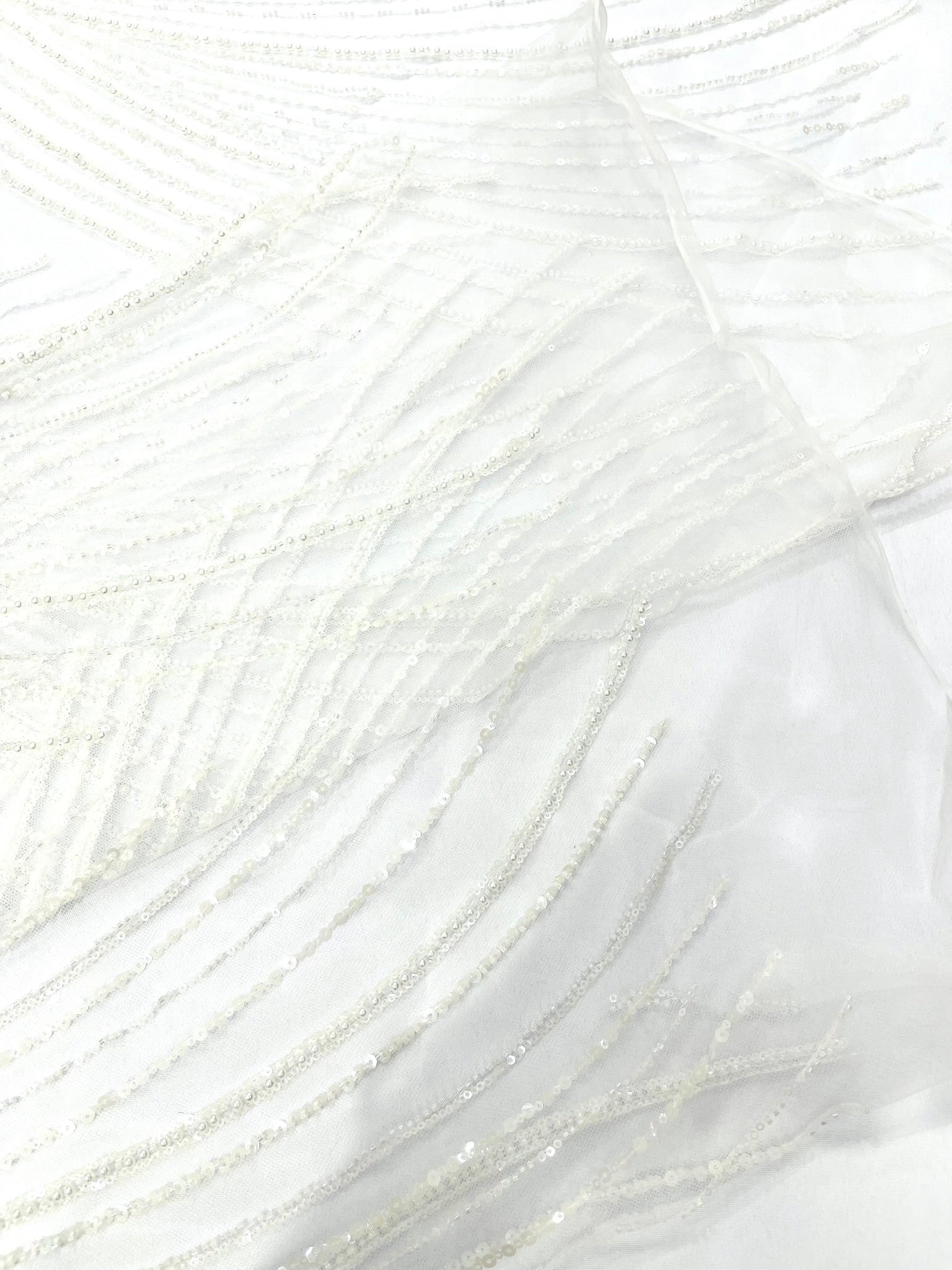 Flame Fashion Beaded Lace Fabric| Prom| Wedding| By The Yard.