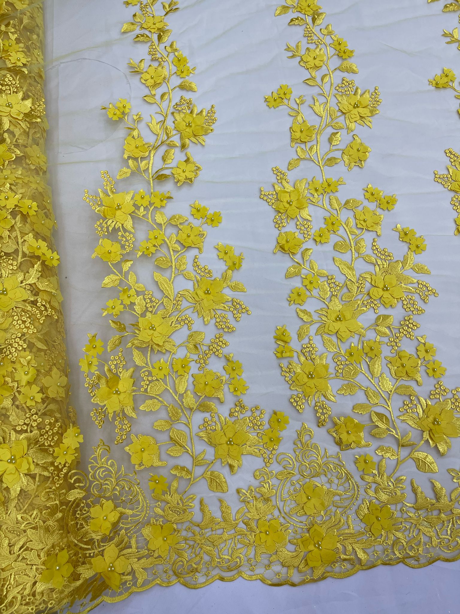 3D FLORAL PRINCESS LACE (by the yard)