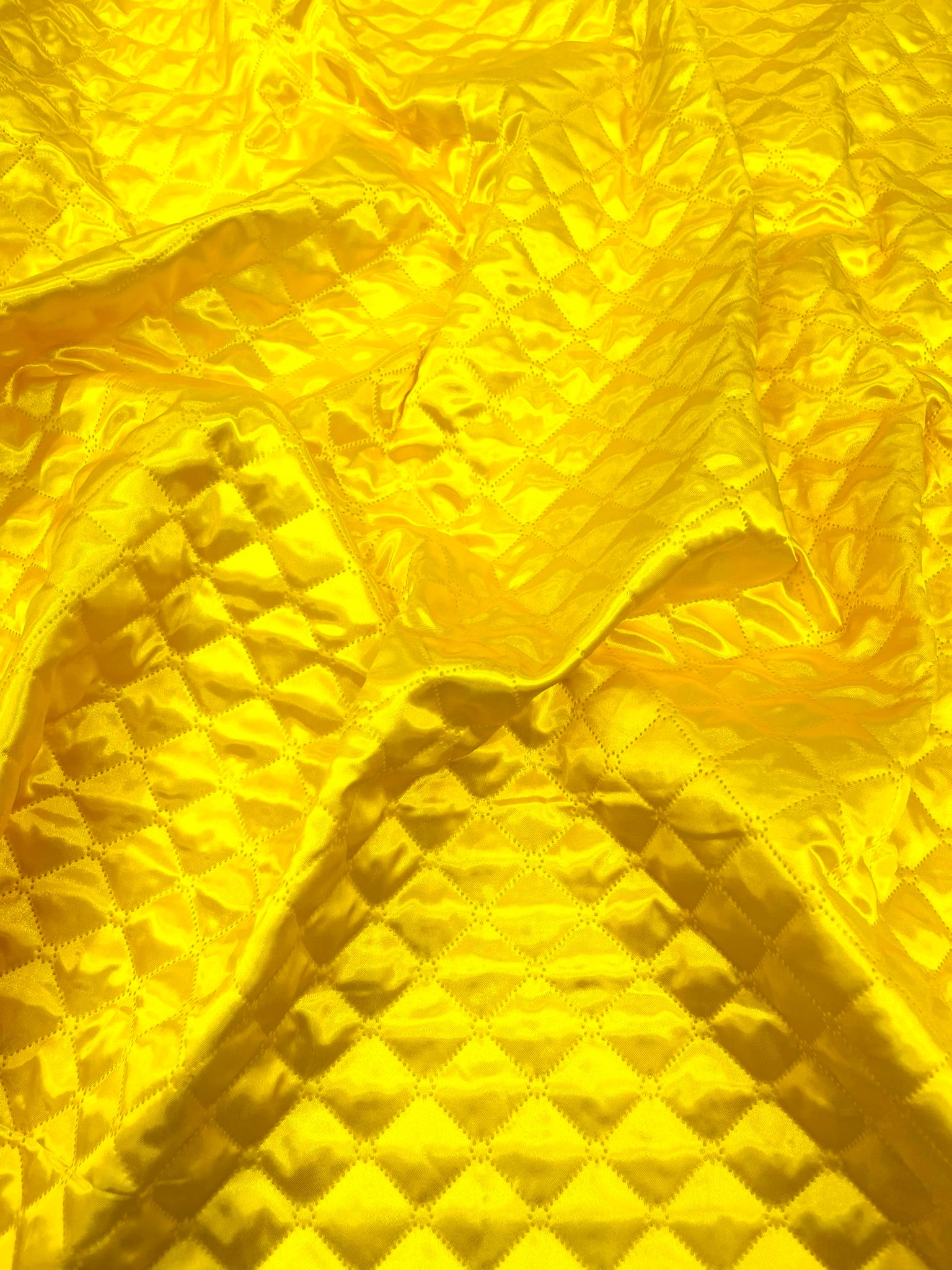 Quilted Satin Fabric | Diamond Pattern, 58" Wide