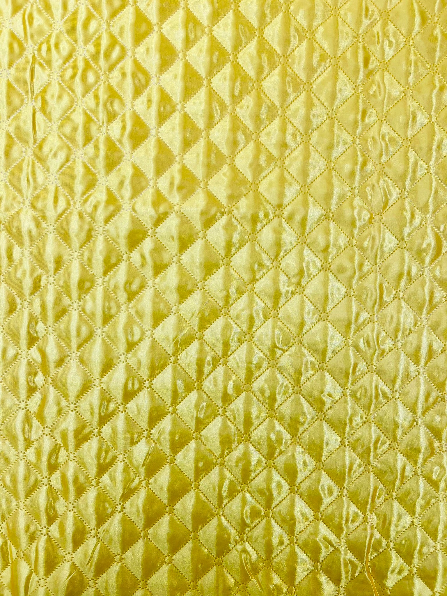 Quilted Satin Fabric | Diamond Pattern, 58" Wide