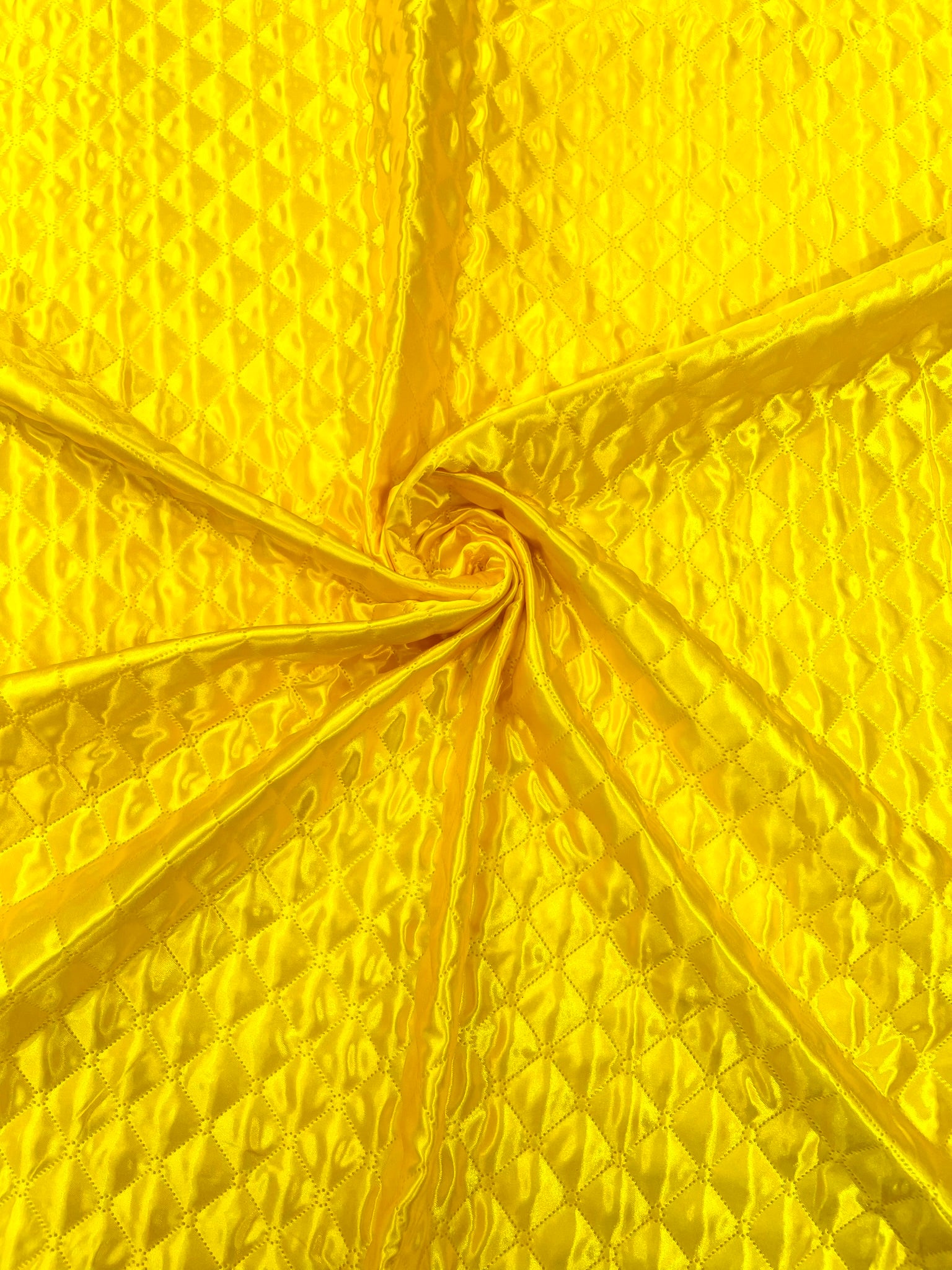 Quilted Satin Fabric | Diamond Pattern, 58" Wide