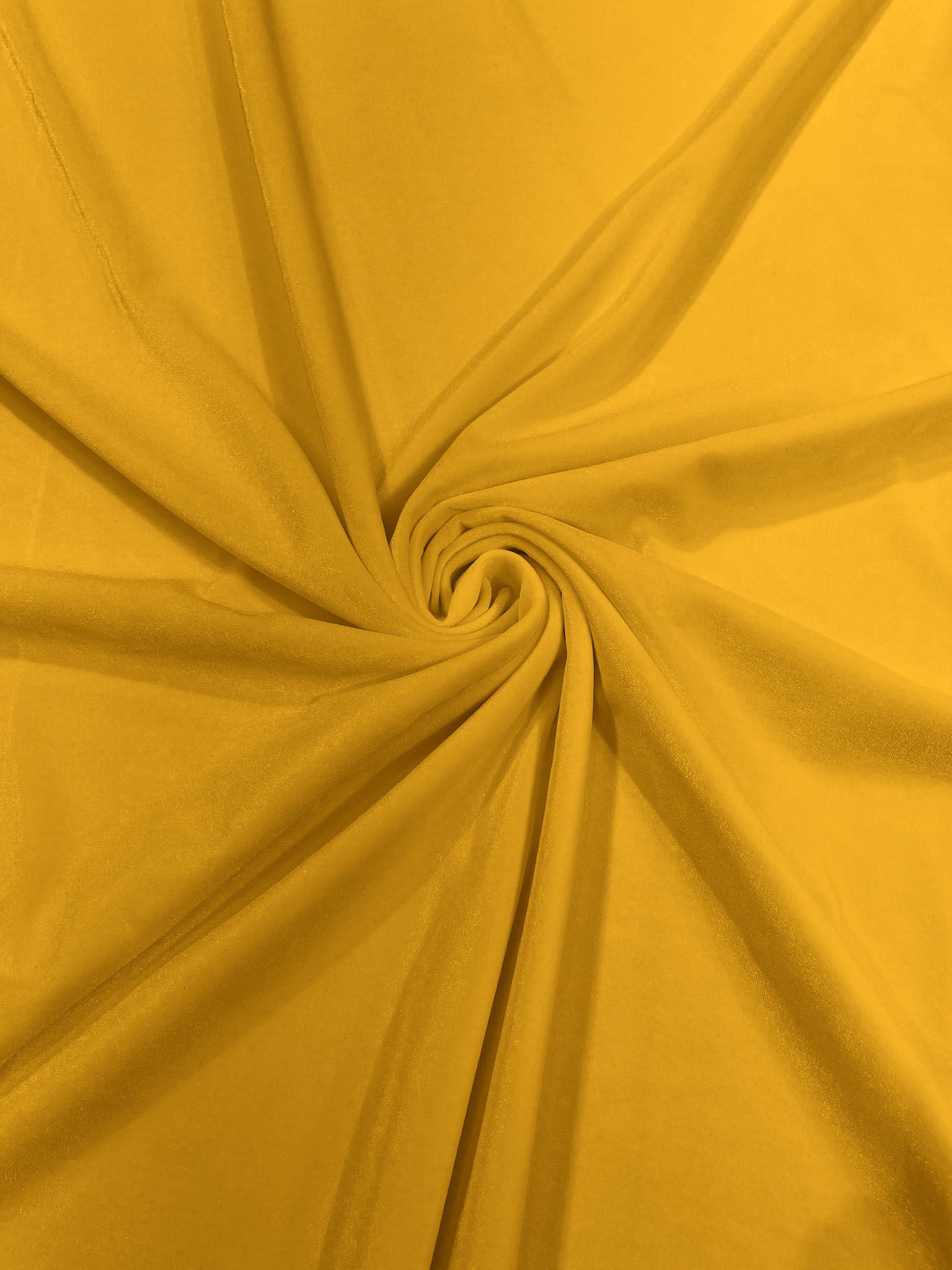 Yellow Stretch Velvet Polyester Spandex 60" Wide | Plush Velvet For Christmas, Apparel, Cosplay, Curtains, Decoration, Costume