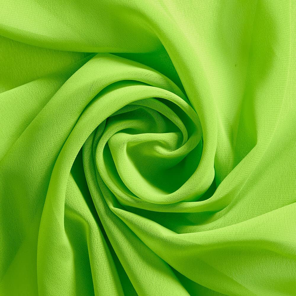 Apple Green 58/60 Wide 100% Polyester Soft Light Weight, Sheer, See T