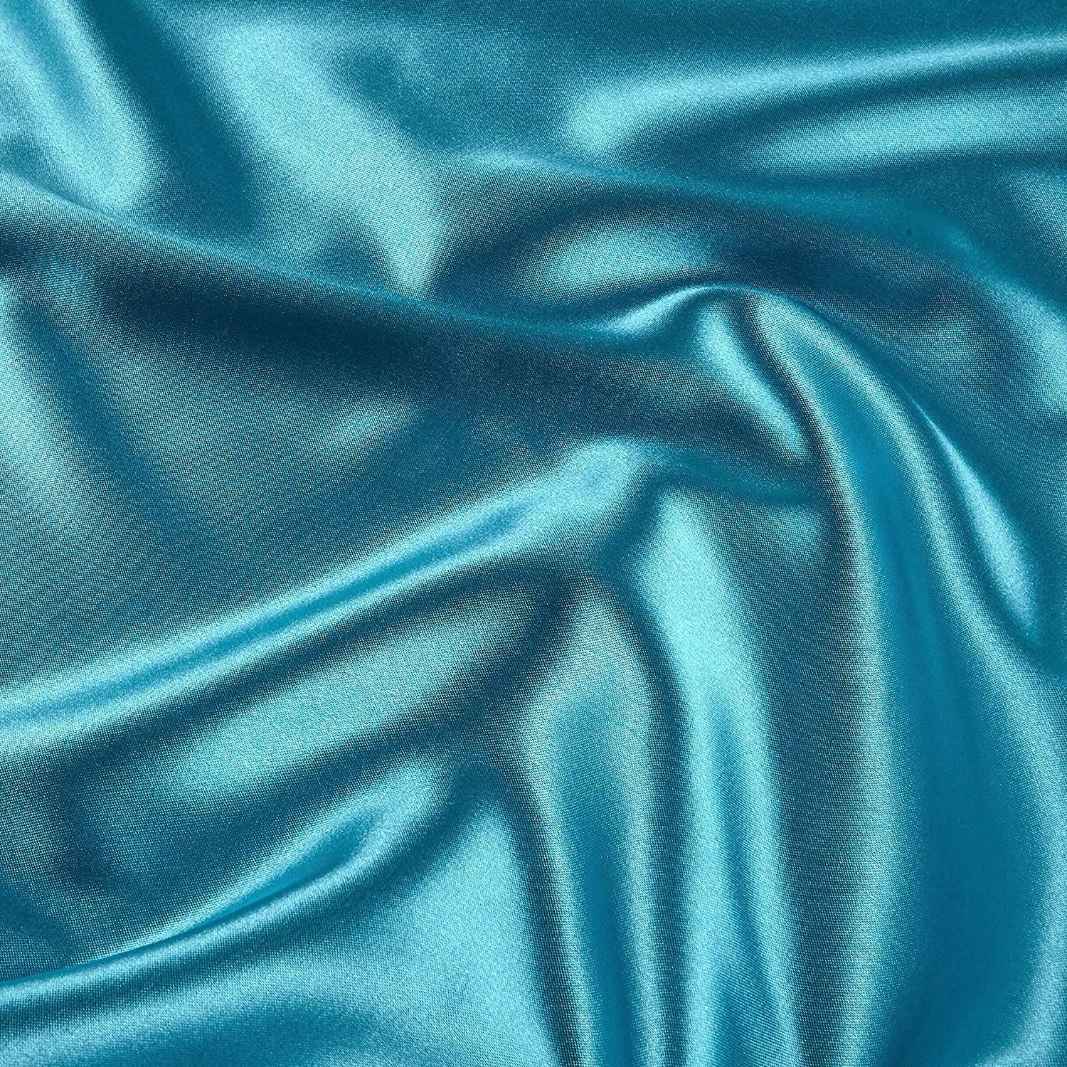 96 percent Polyester, 4% Spandex Light Weight Silky Stretch Charmeuse Satin Fabric by The Yard, 58-59" Wide.