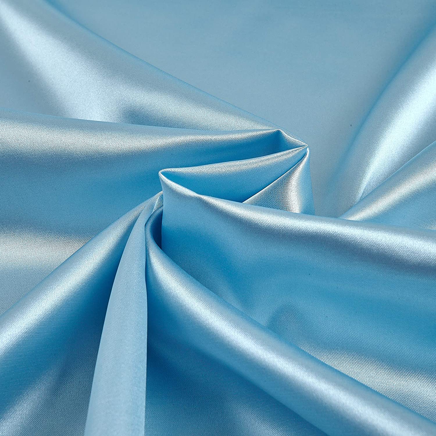 96 percent Polyester, 4% Spandex Light Weight Silky Stretch Charmeuse Satin Fabric by The Yard, 58-59" Wide.