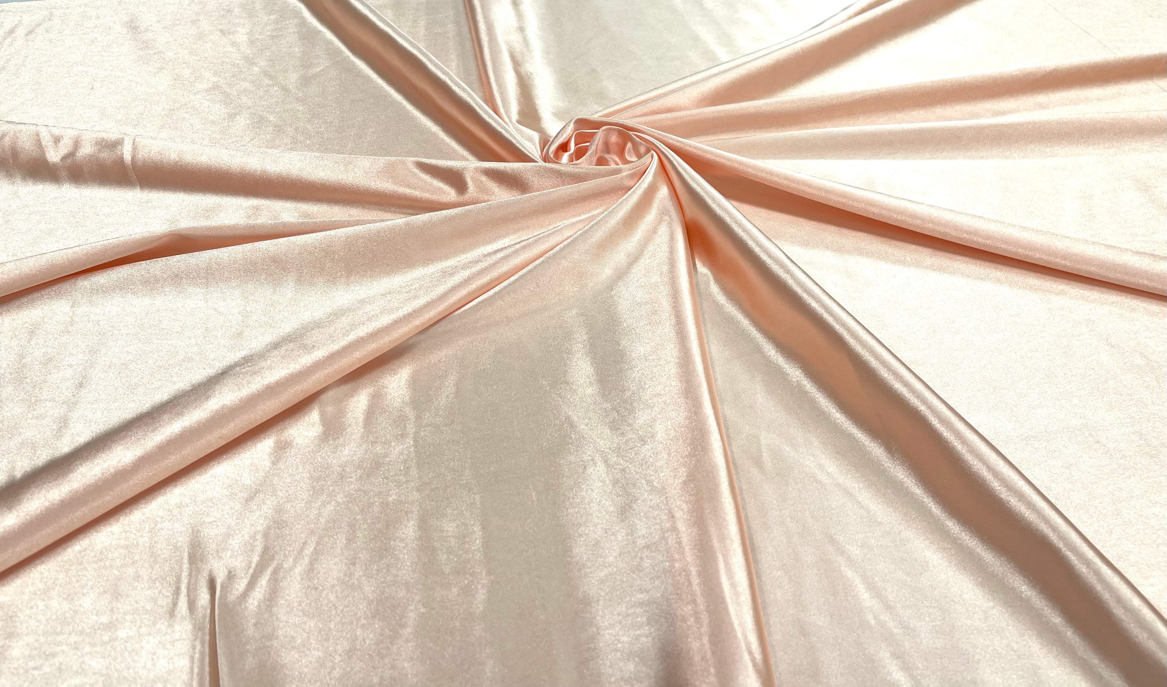 Deluxe Shiny Polyester Spandex Fabric Stretch 58" Wide Sold by The Yard.