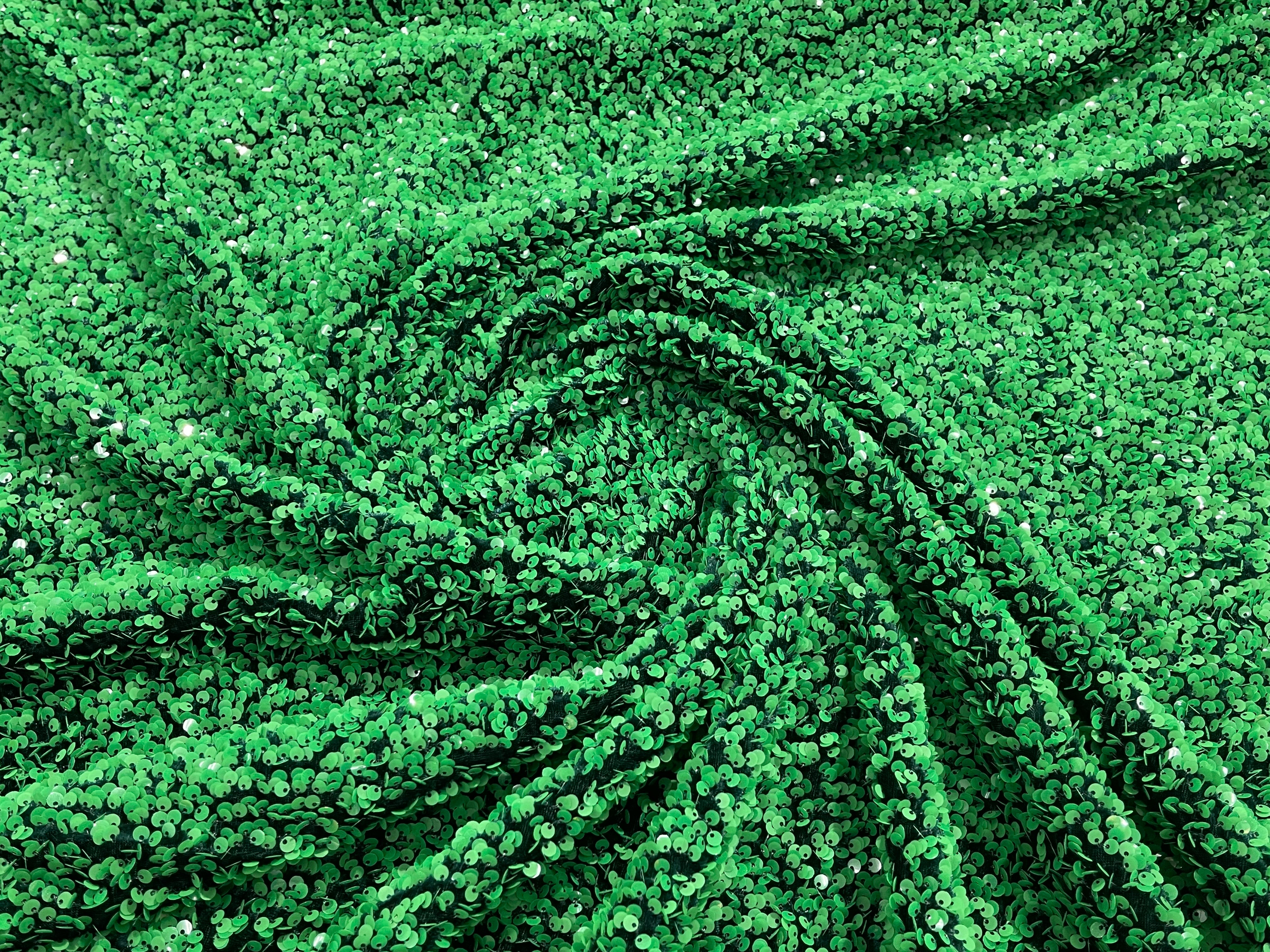 Sequin Velvet Stretch 5mm fabric 58"Wide-Prom-Nightgown fabric- Sold by the yard.