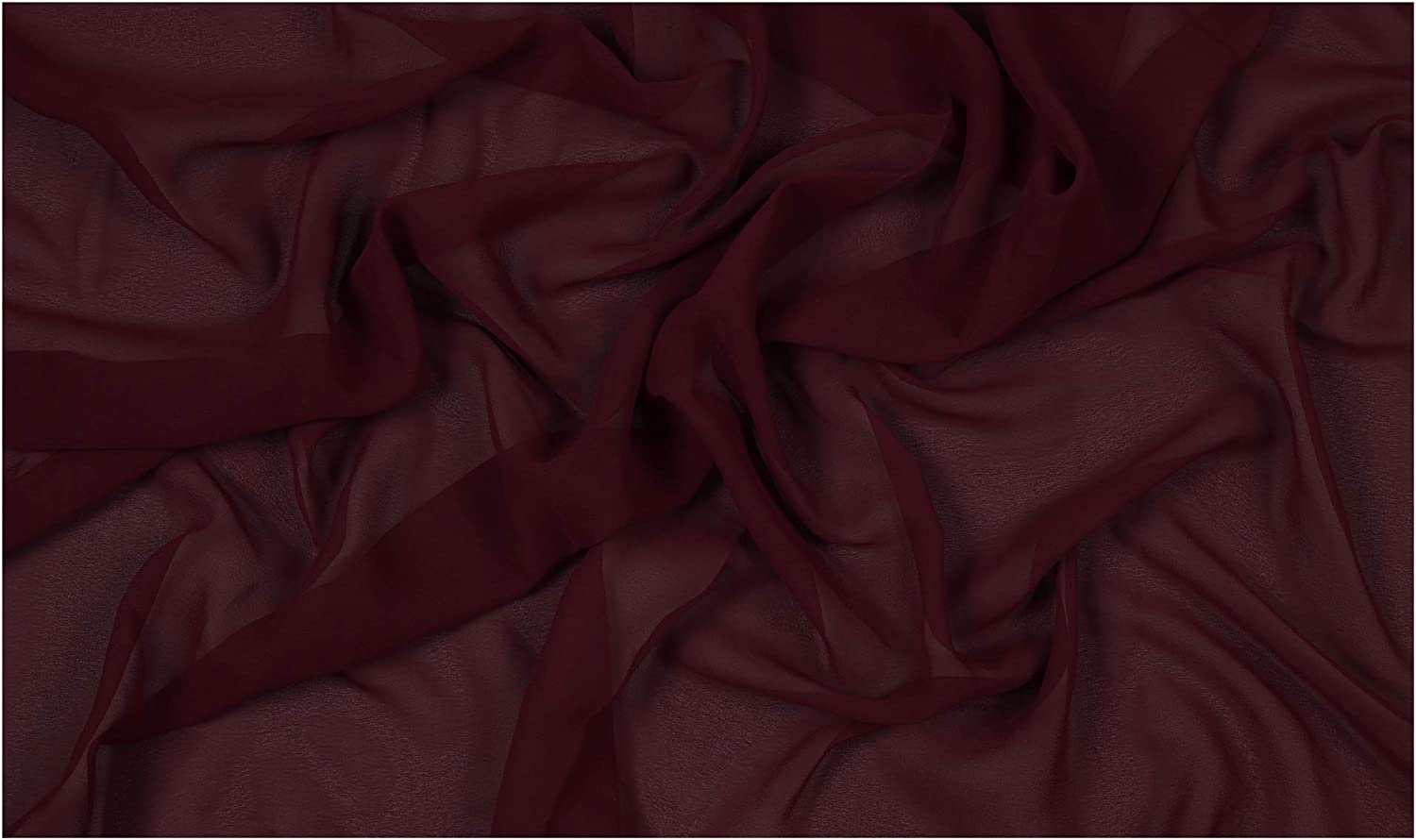 58/60" Wide 100% Polyester Soft Light Weight, Sheer, See Through Chiffon Fabric Sold By The Yard.